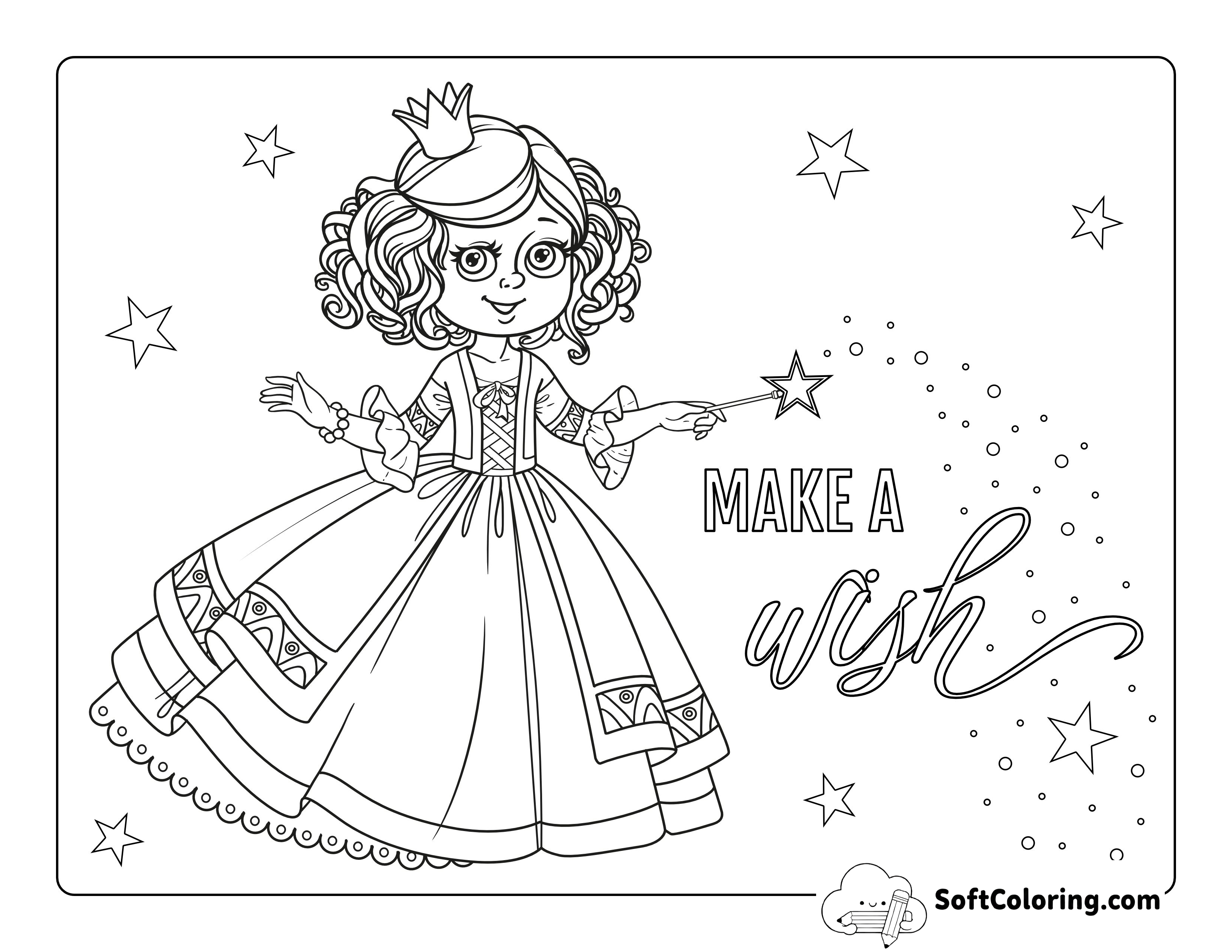 Fairy Princess Coloring Sheet