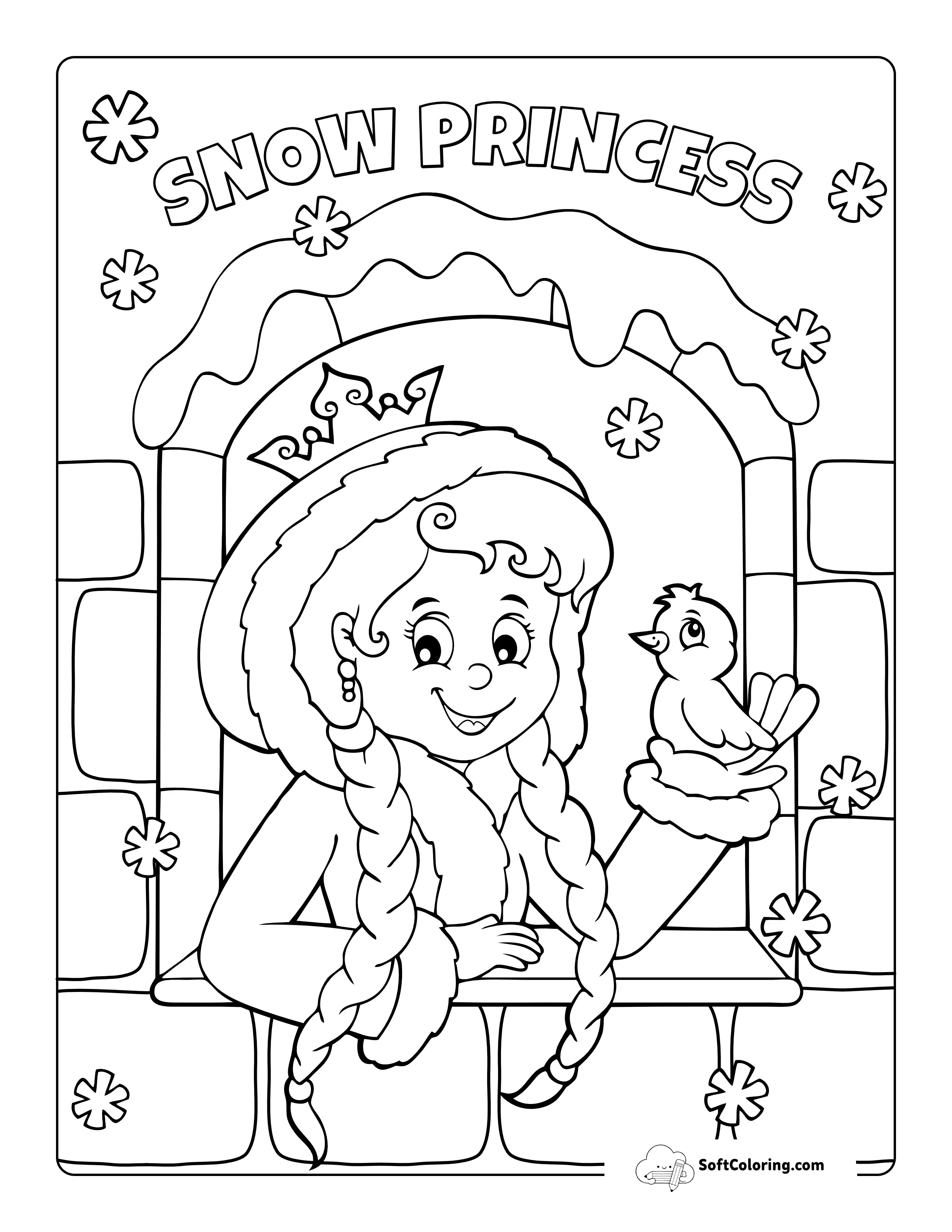 Snow Princess Coloring Page