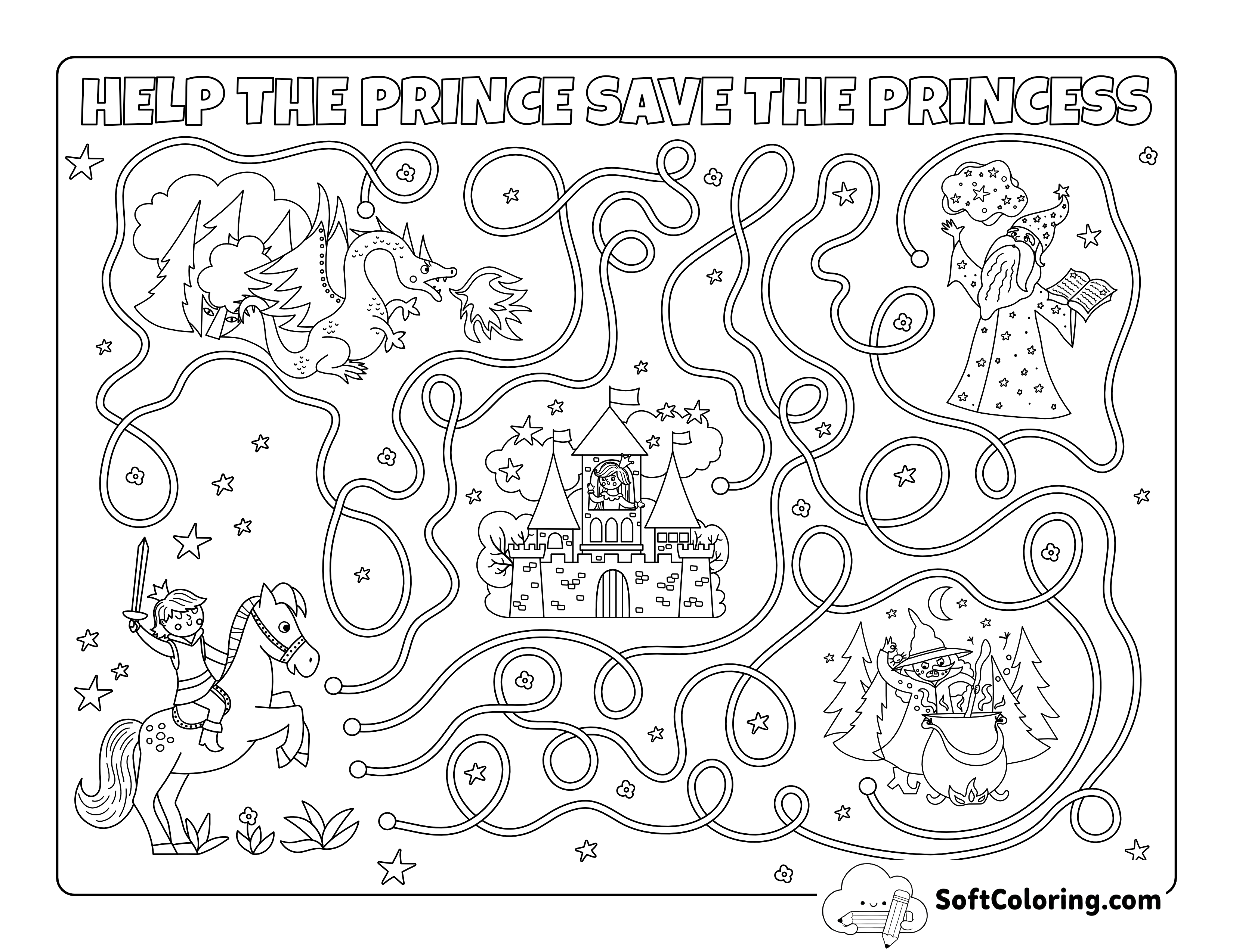 Rescue the Princess Activity Sheet