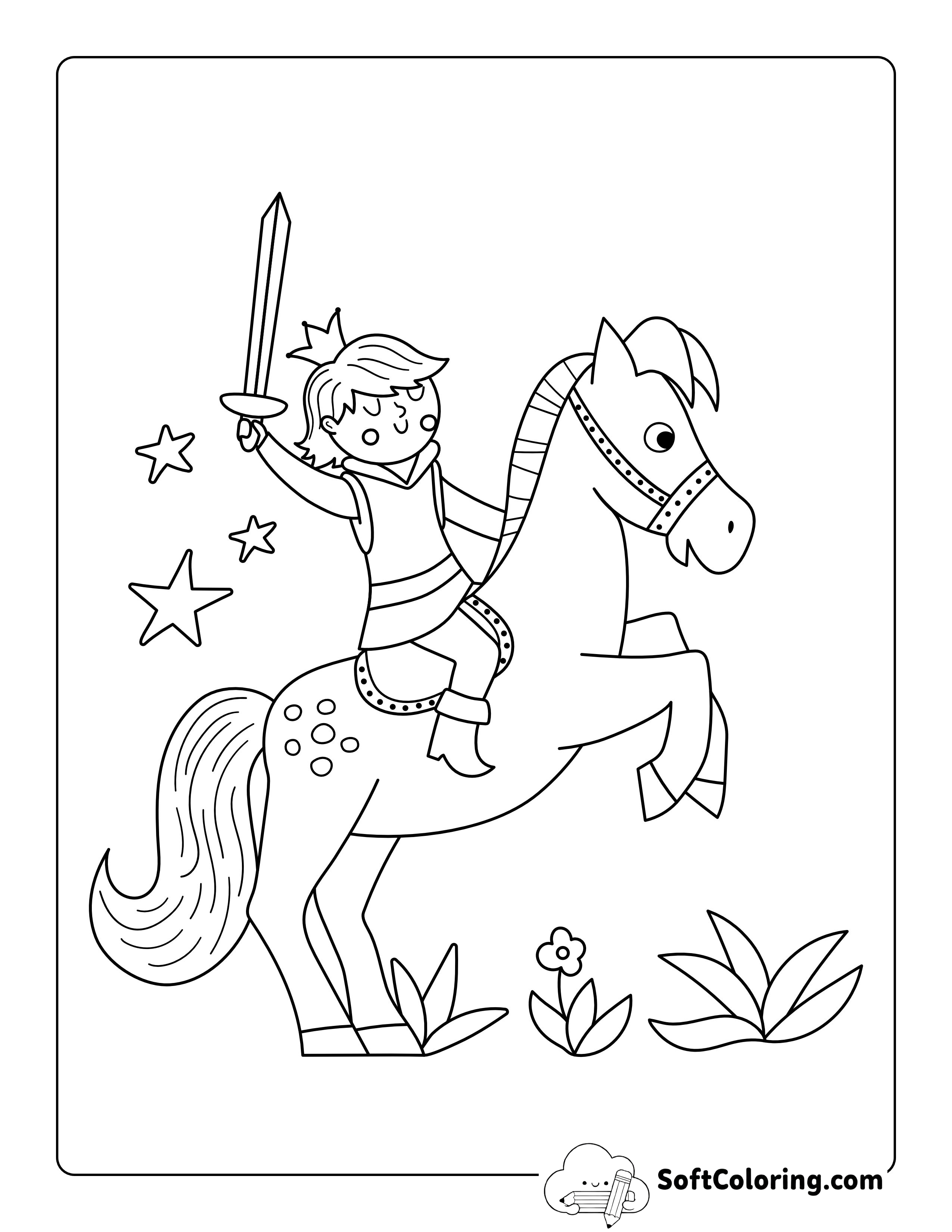 Brave Prince Coloring Page