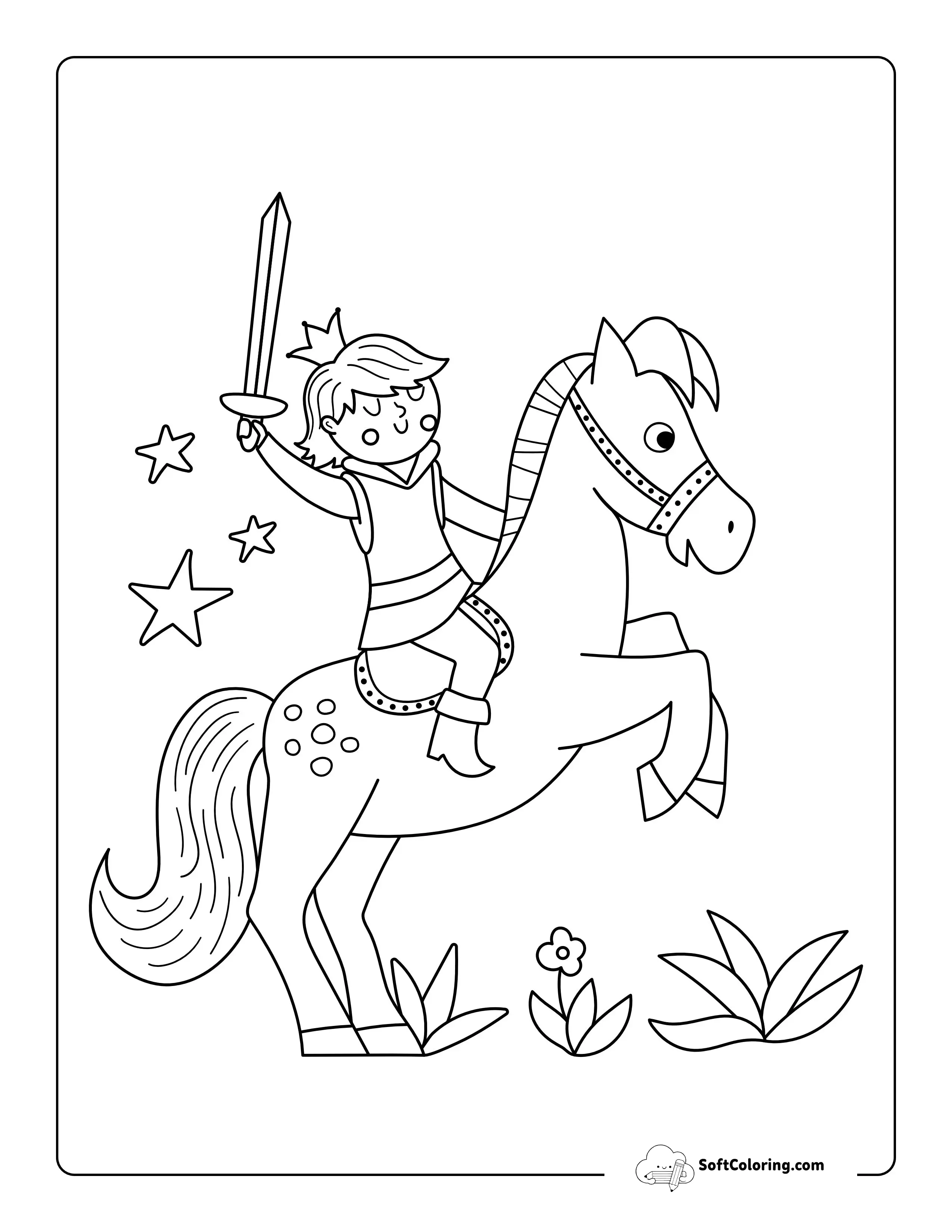 Brave Prince Coloring Page