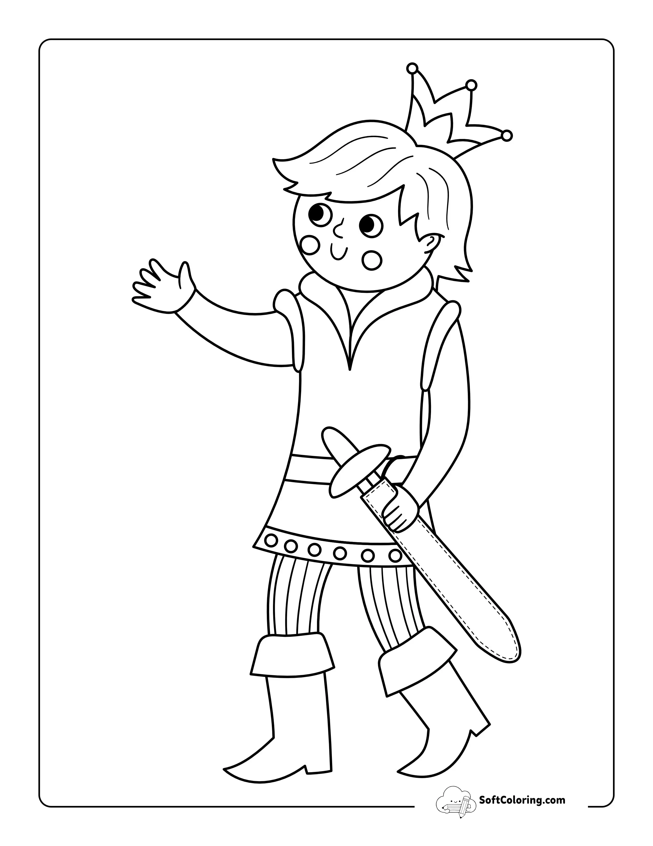 Prince Coloring Page For Kids