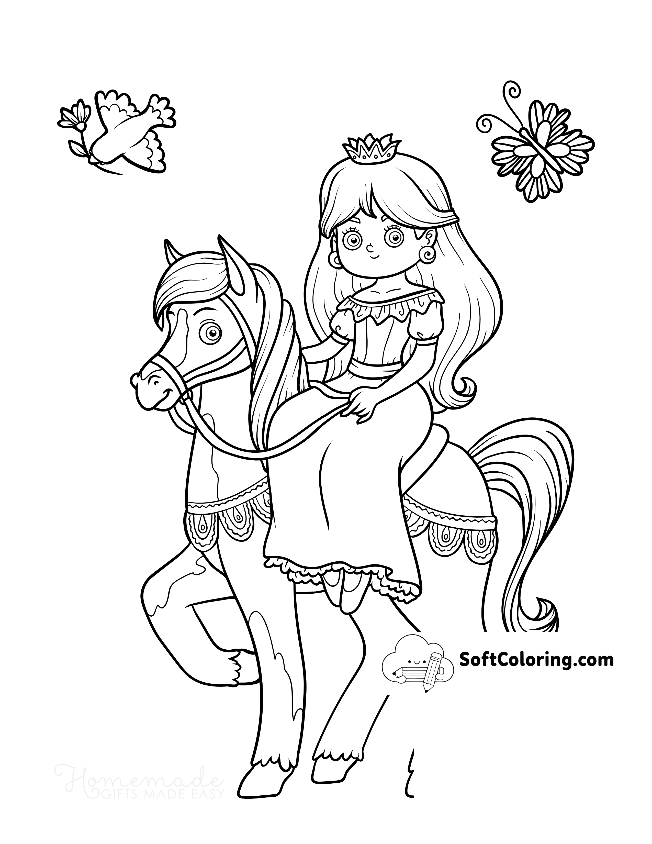 Princess Riding Horse Picture