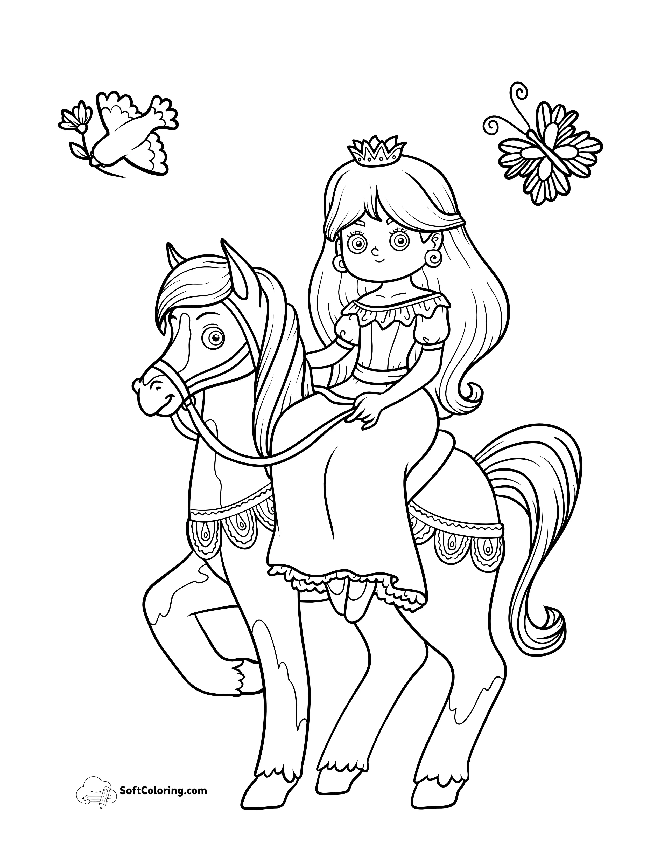 Princess Riding Horse Picture