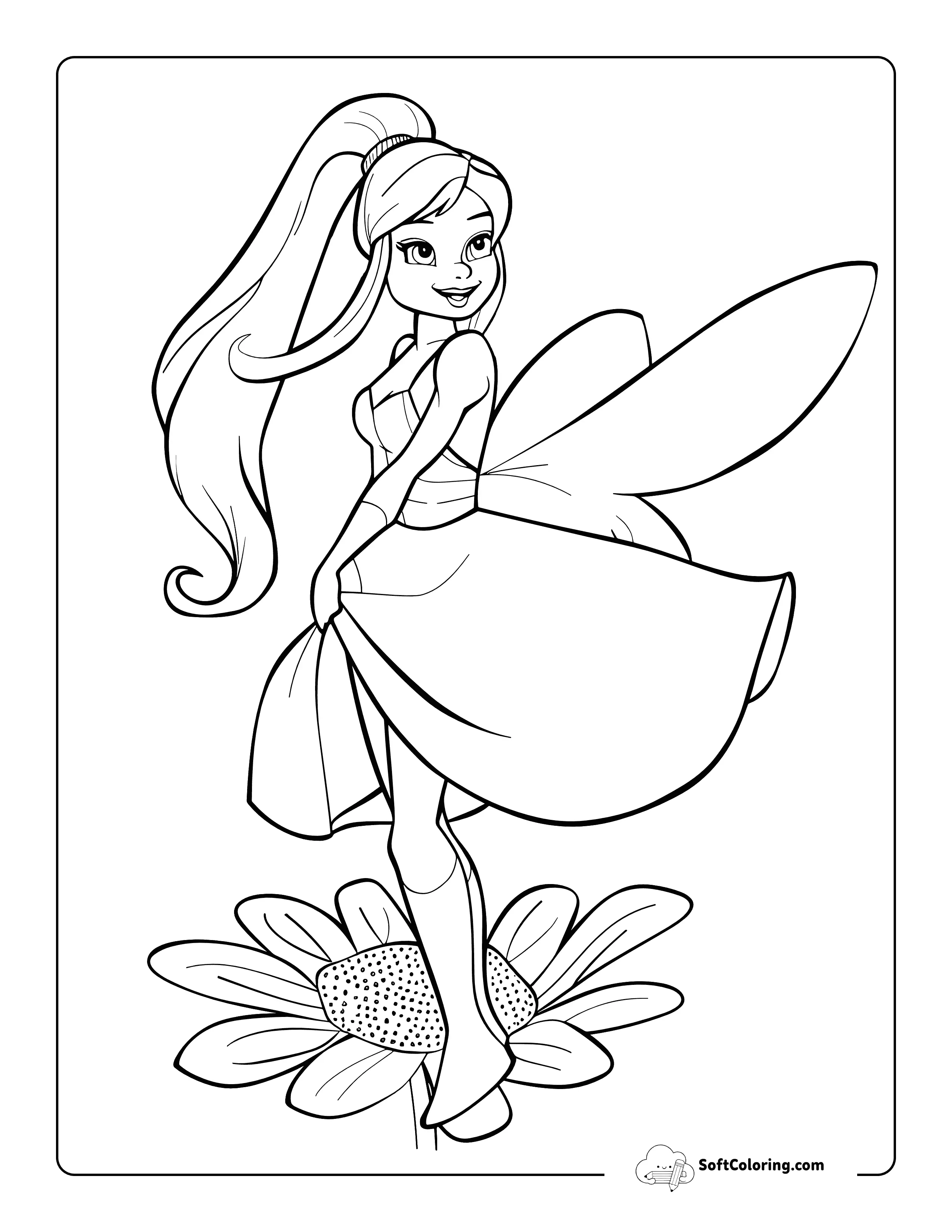 Thumbelina Fairy Princess Coloring Sheet