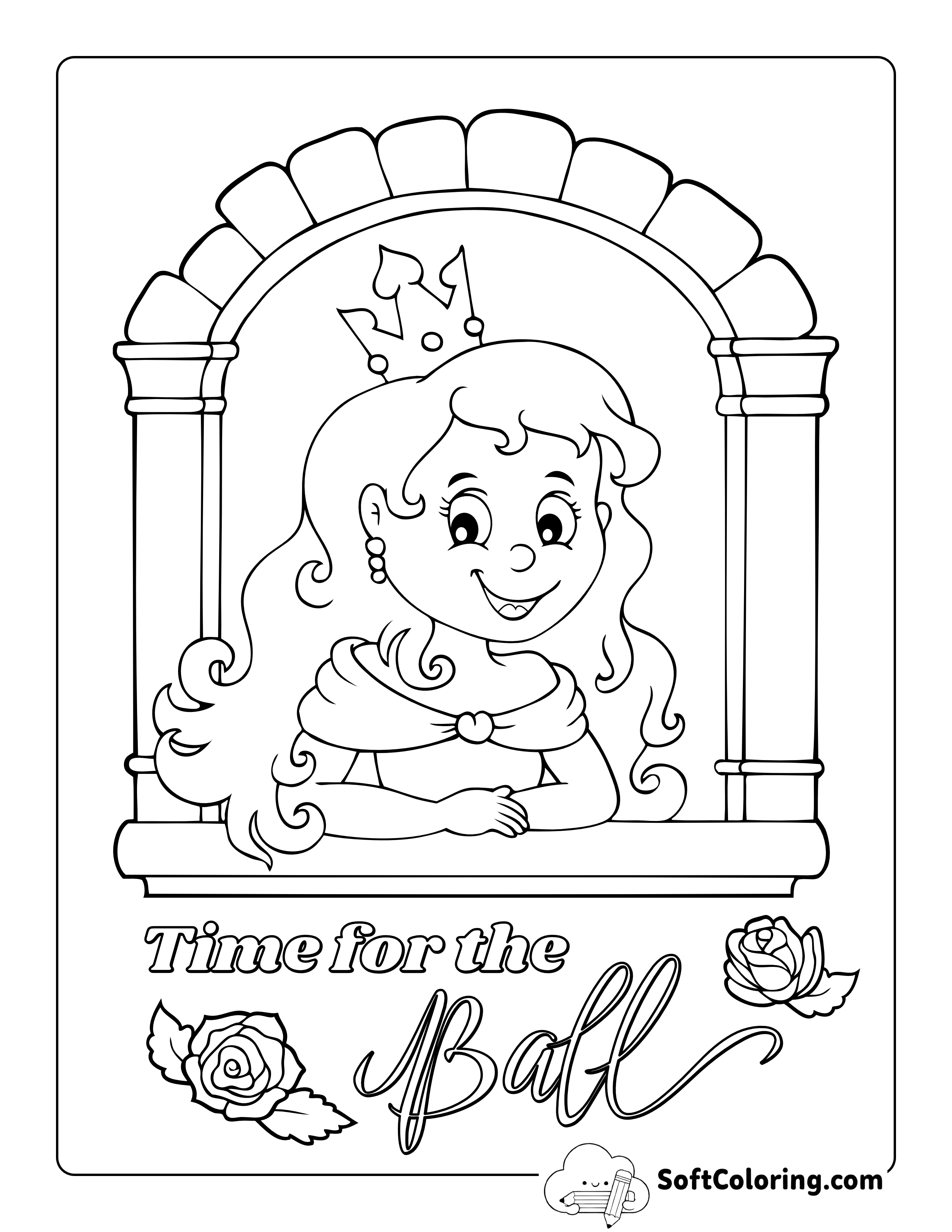 Princess Looking Out of Tower Window