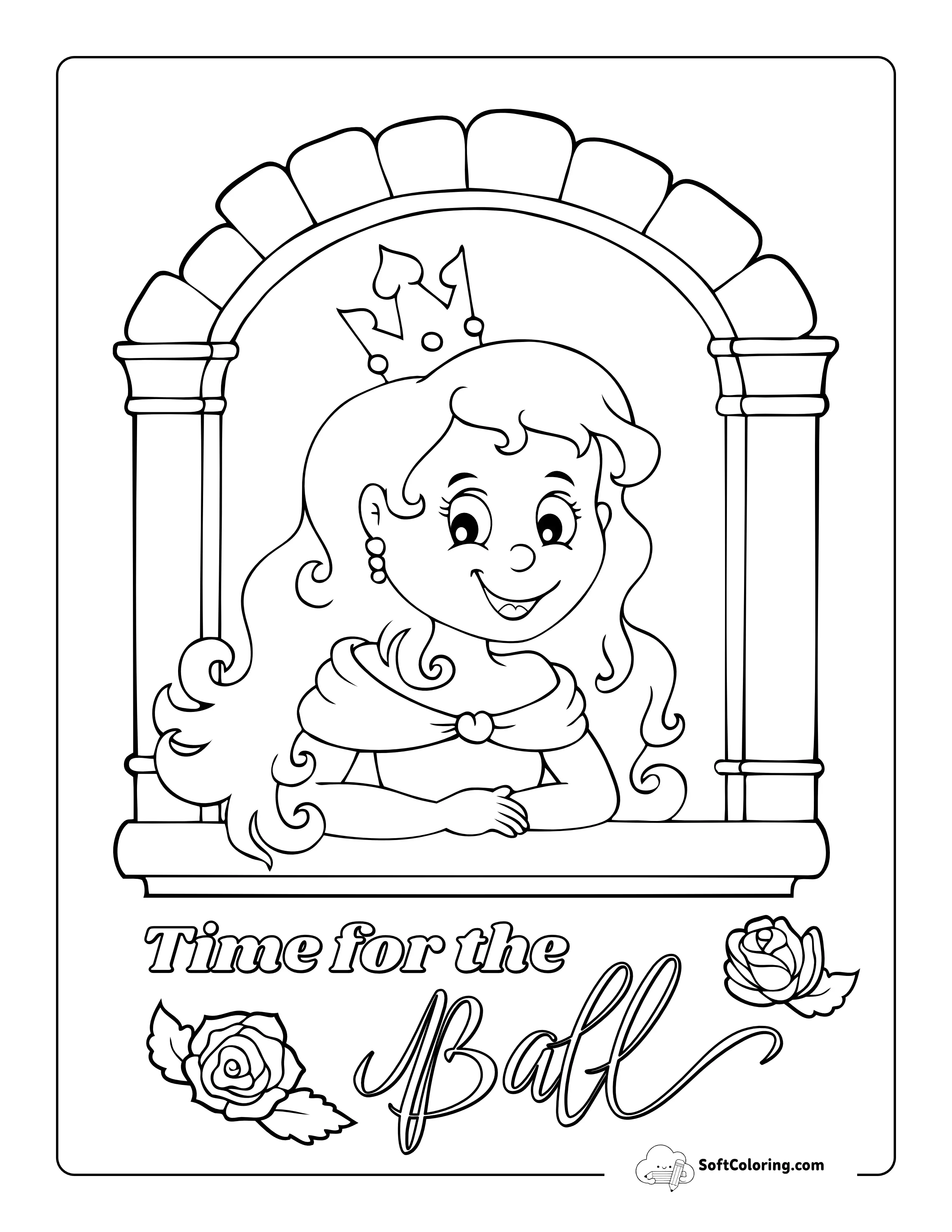 Princess Looking Out Of Tower Window