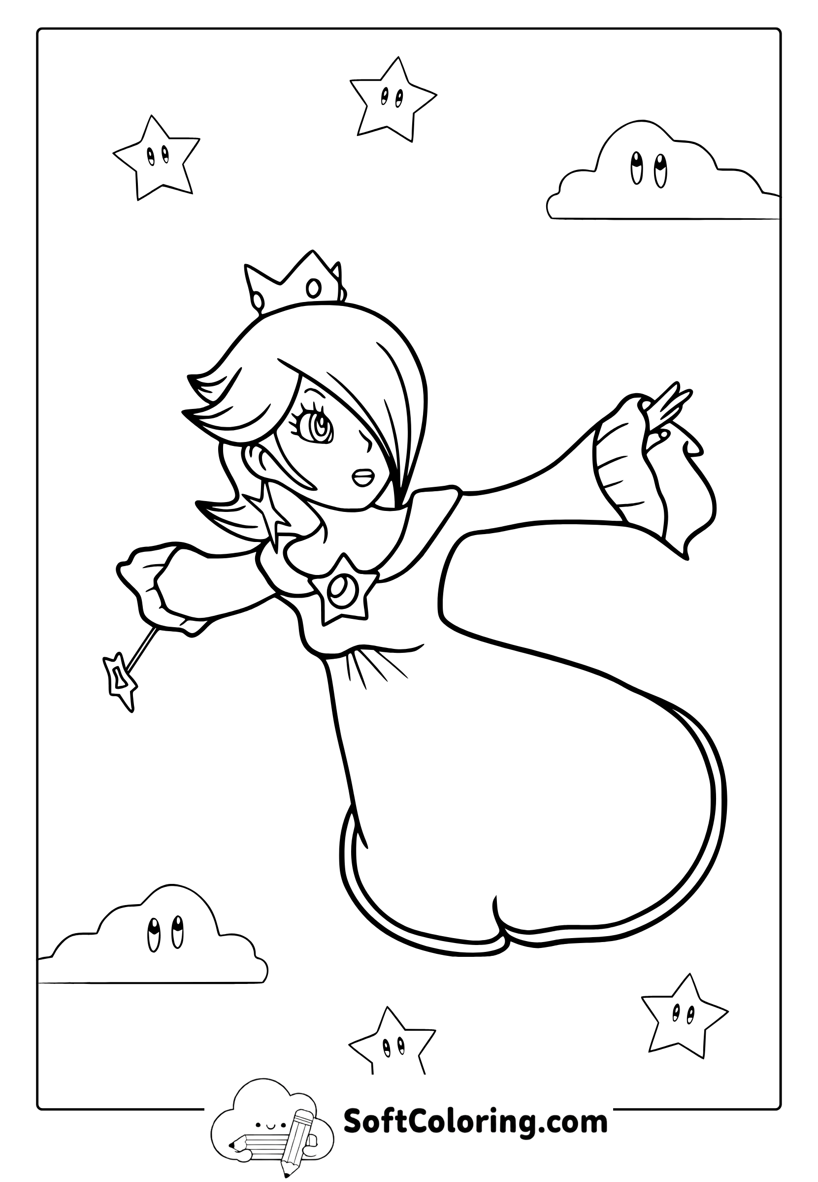 princess rosalina coloring page