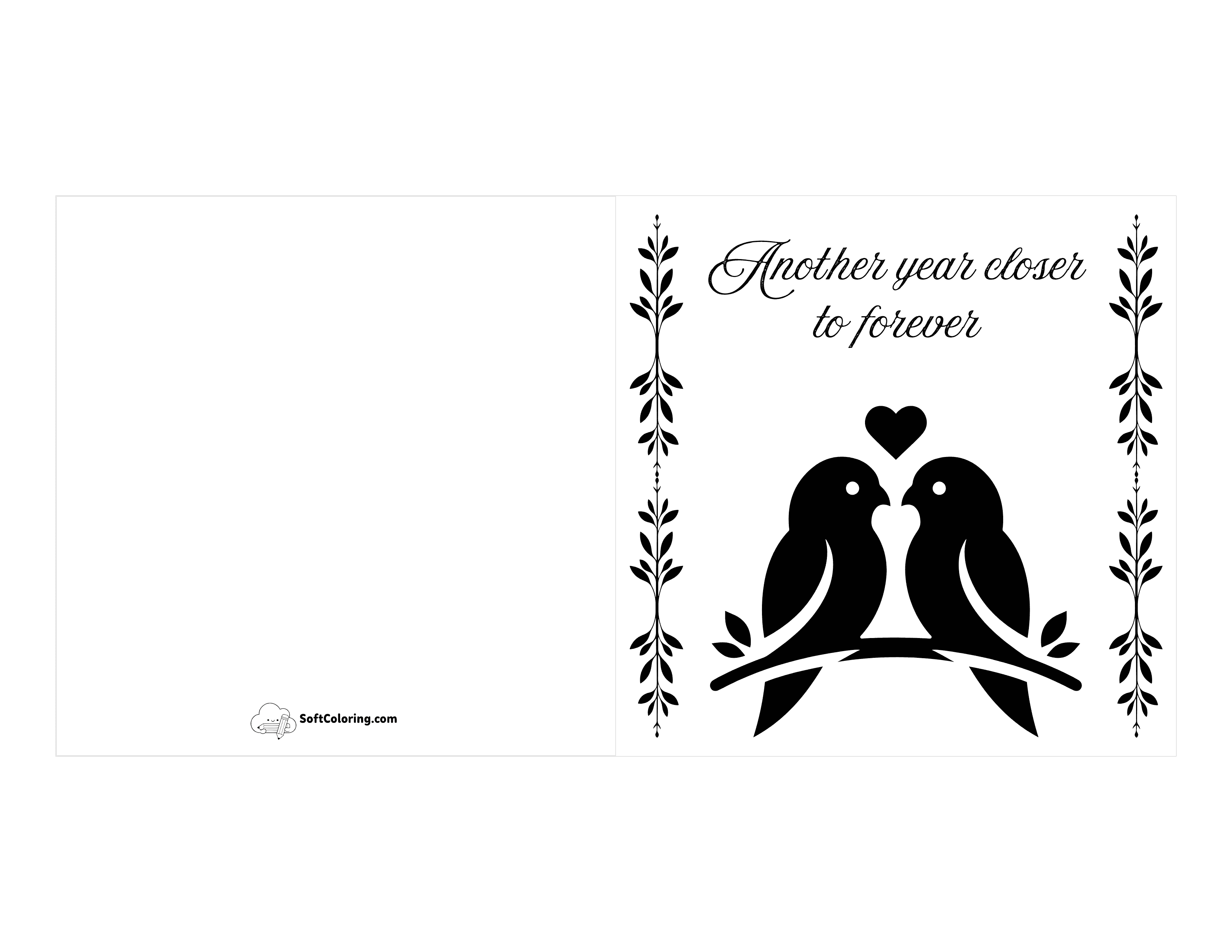 Closer To Forever Love Birds Anniversary Card