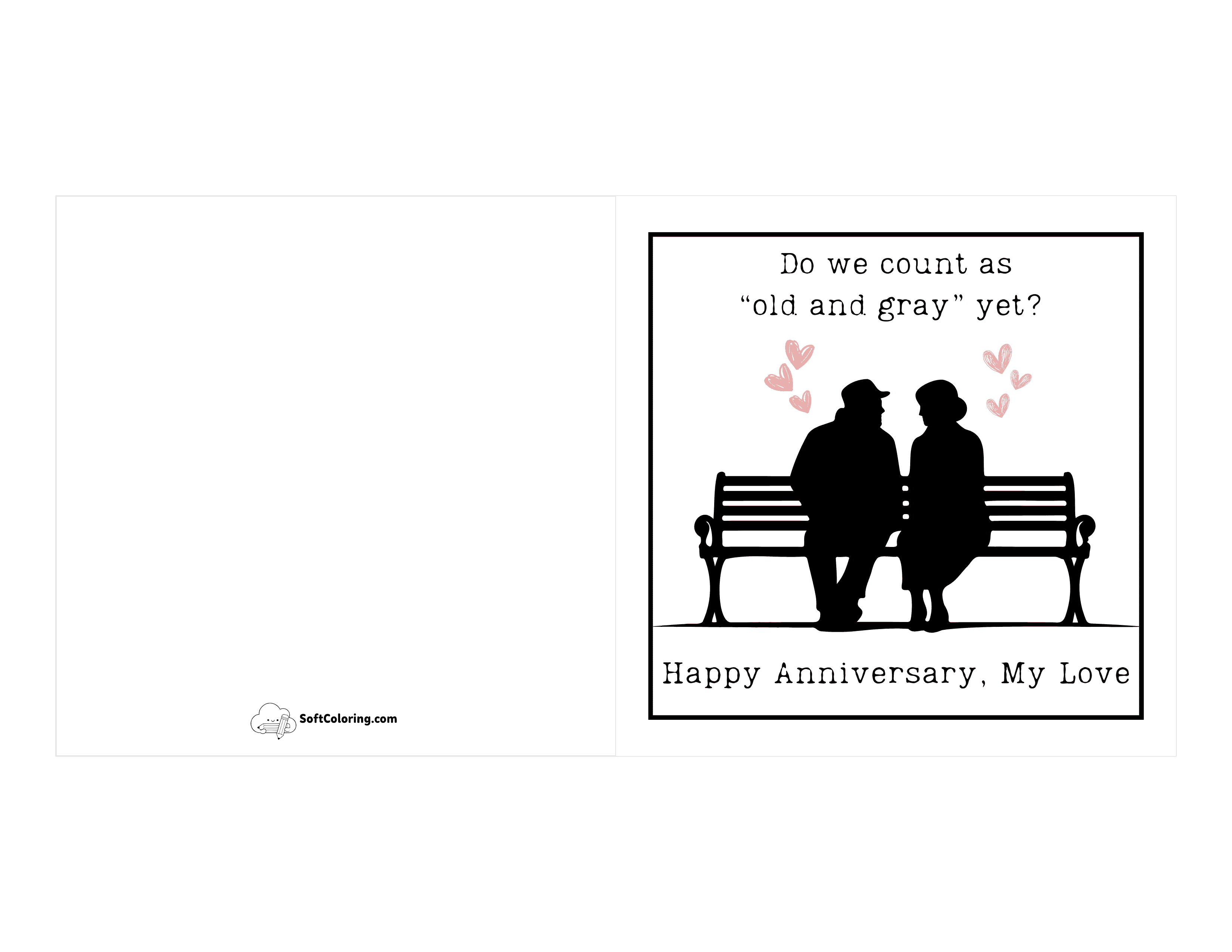 "Old And Gray" Printable Anniversary Card