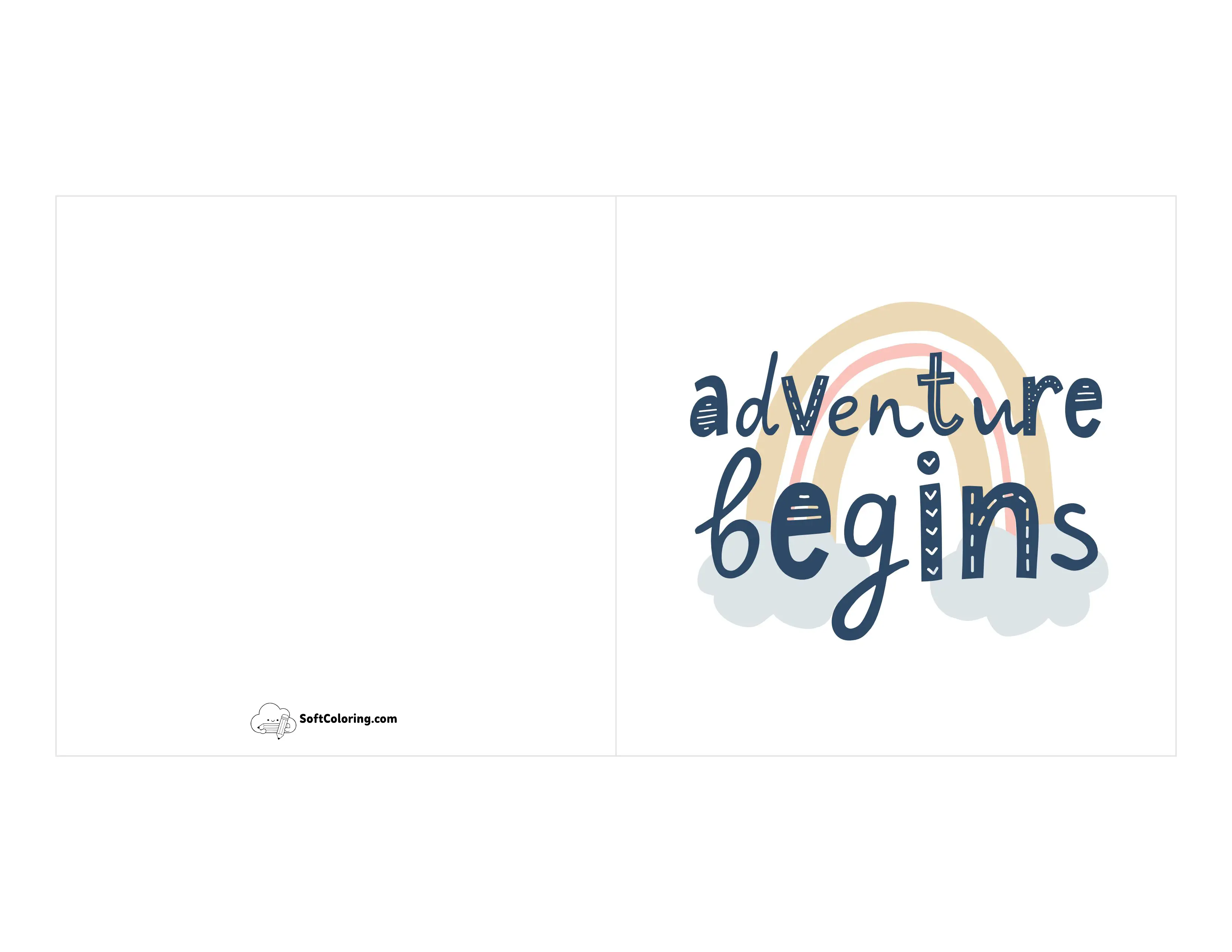 "Adventure Begins" New Baby Card To Print