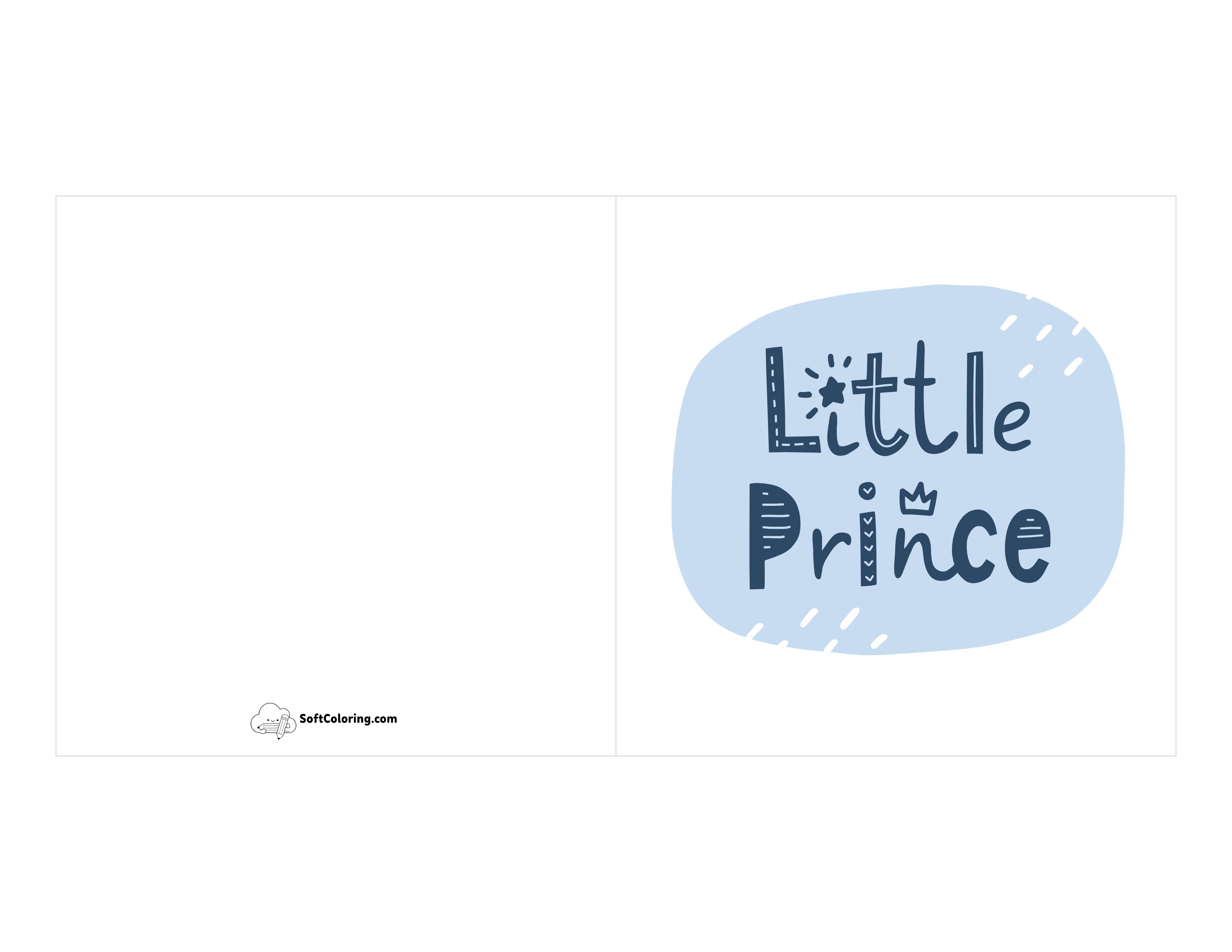 "Little Prince" New Baby Card