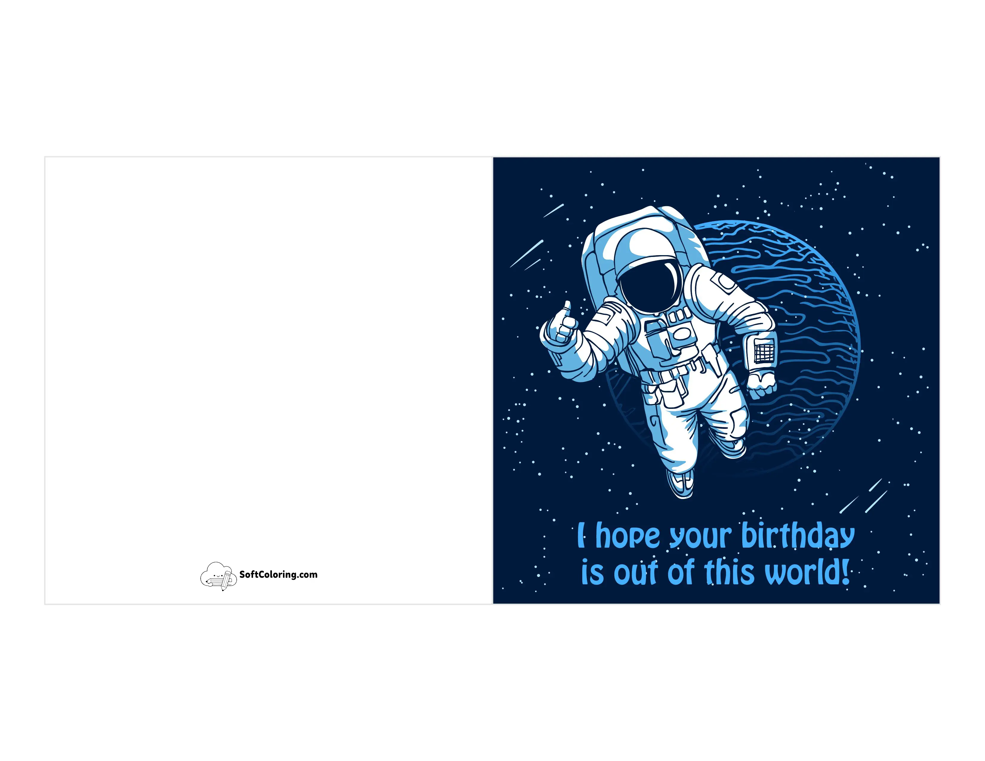 "Out Of This World" Birthday Card For Kids