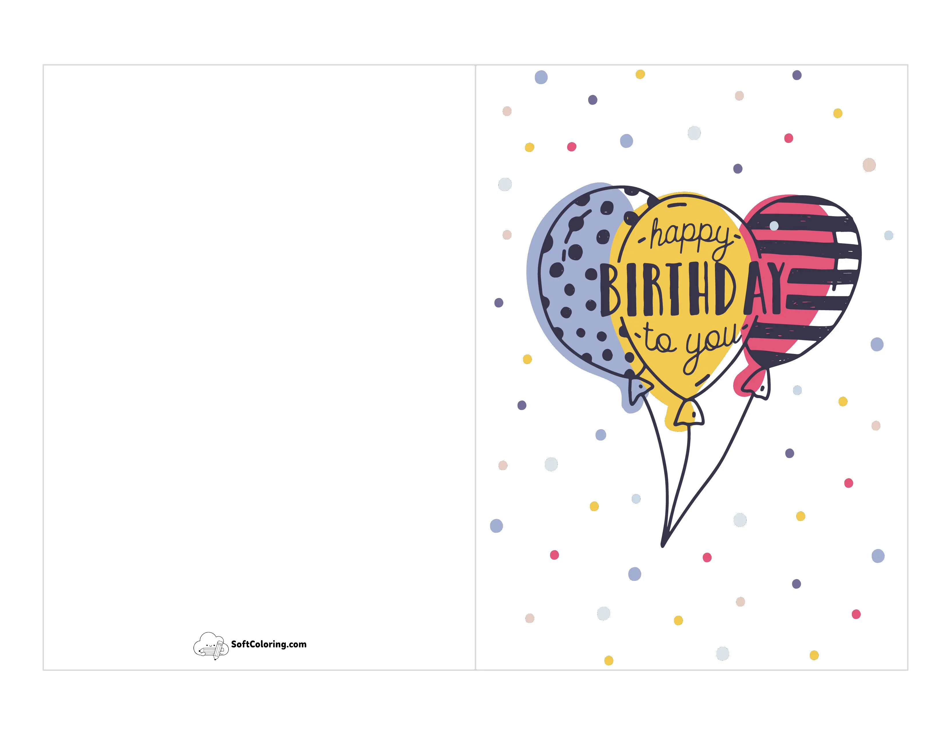 "Happy Birthday To You" Free Printable Card