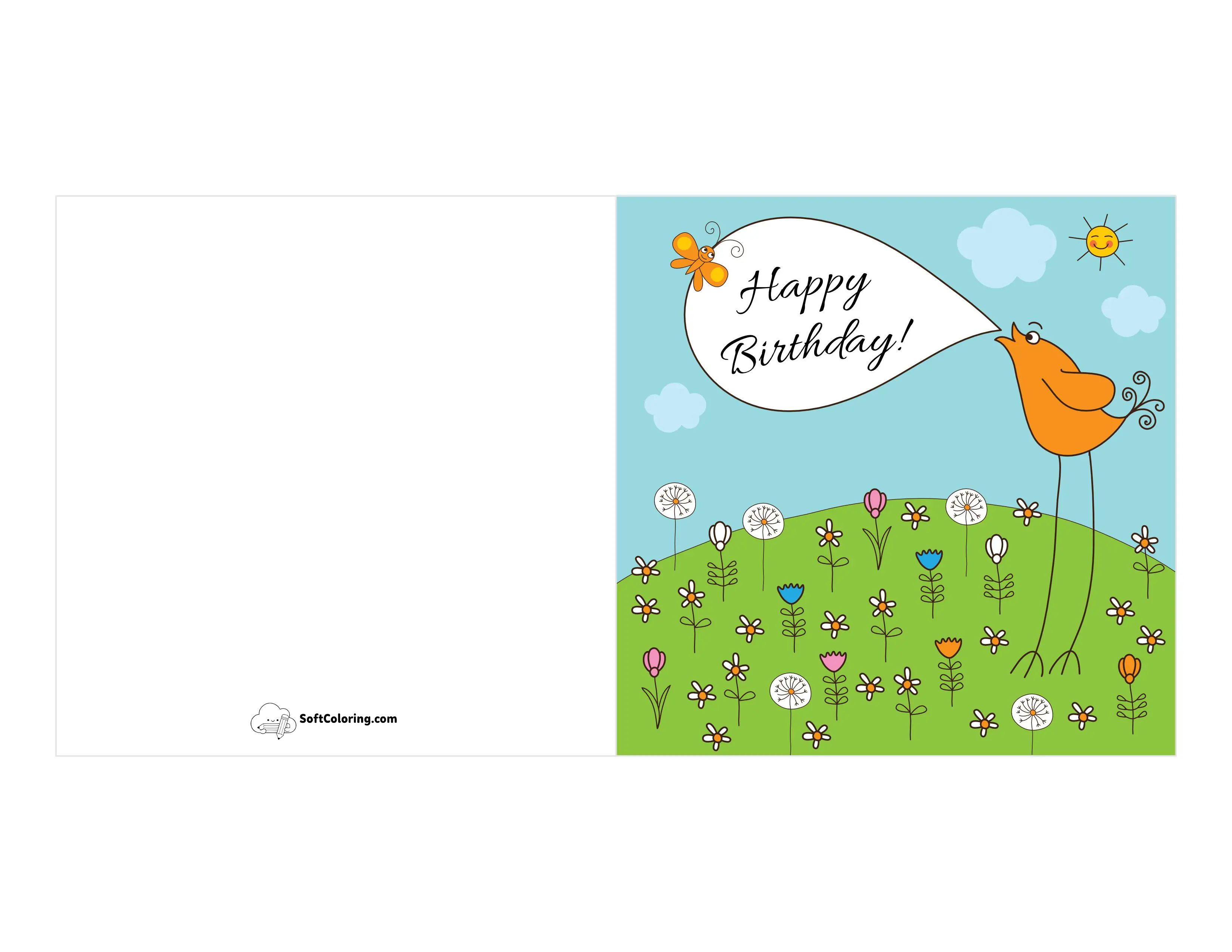 "Happy Birthday" Garden Card