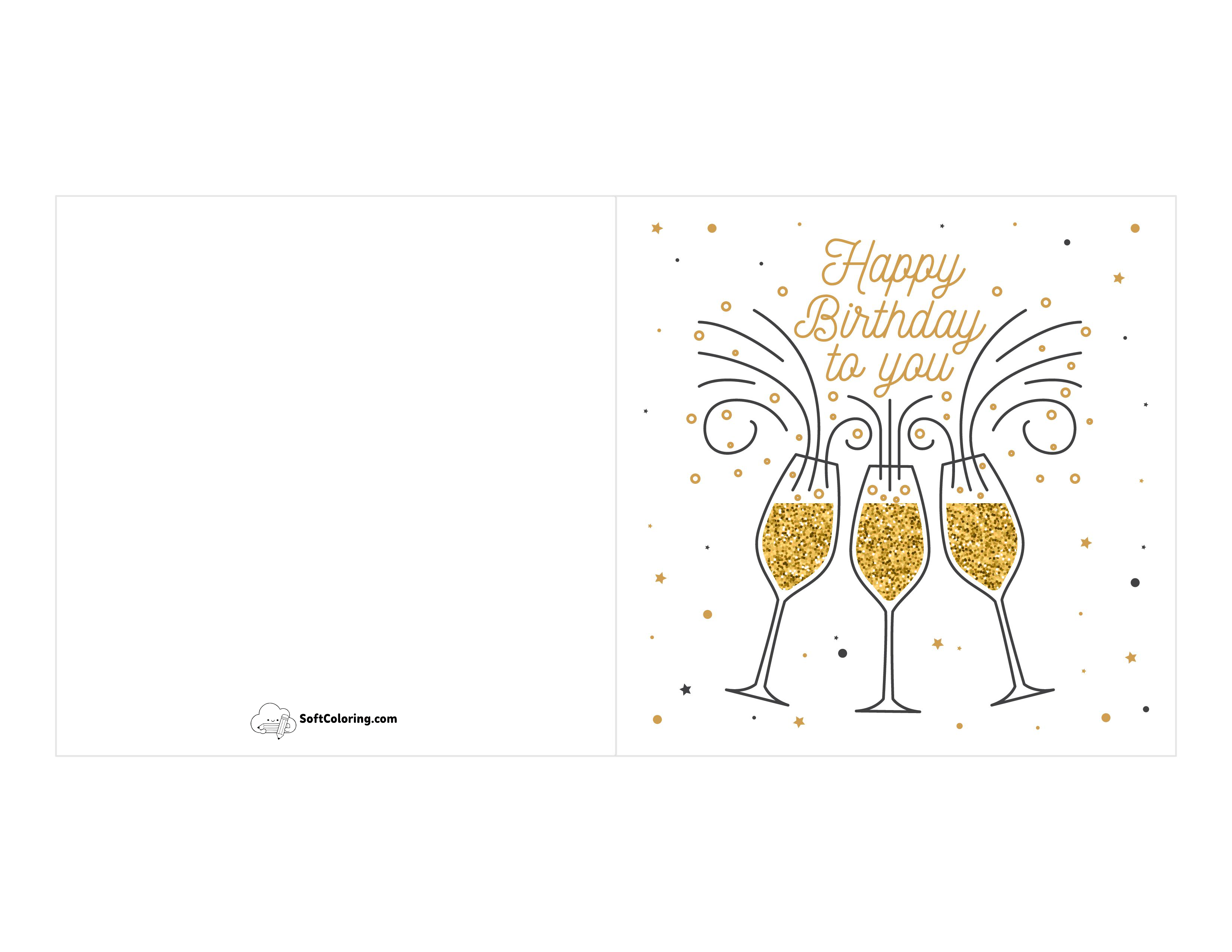 "Happy Birthday" Celebration Card Pdf