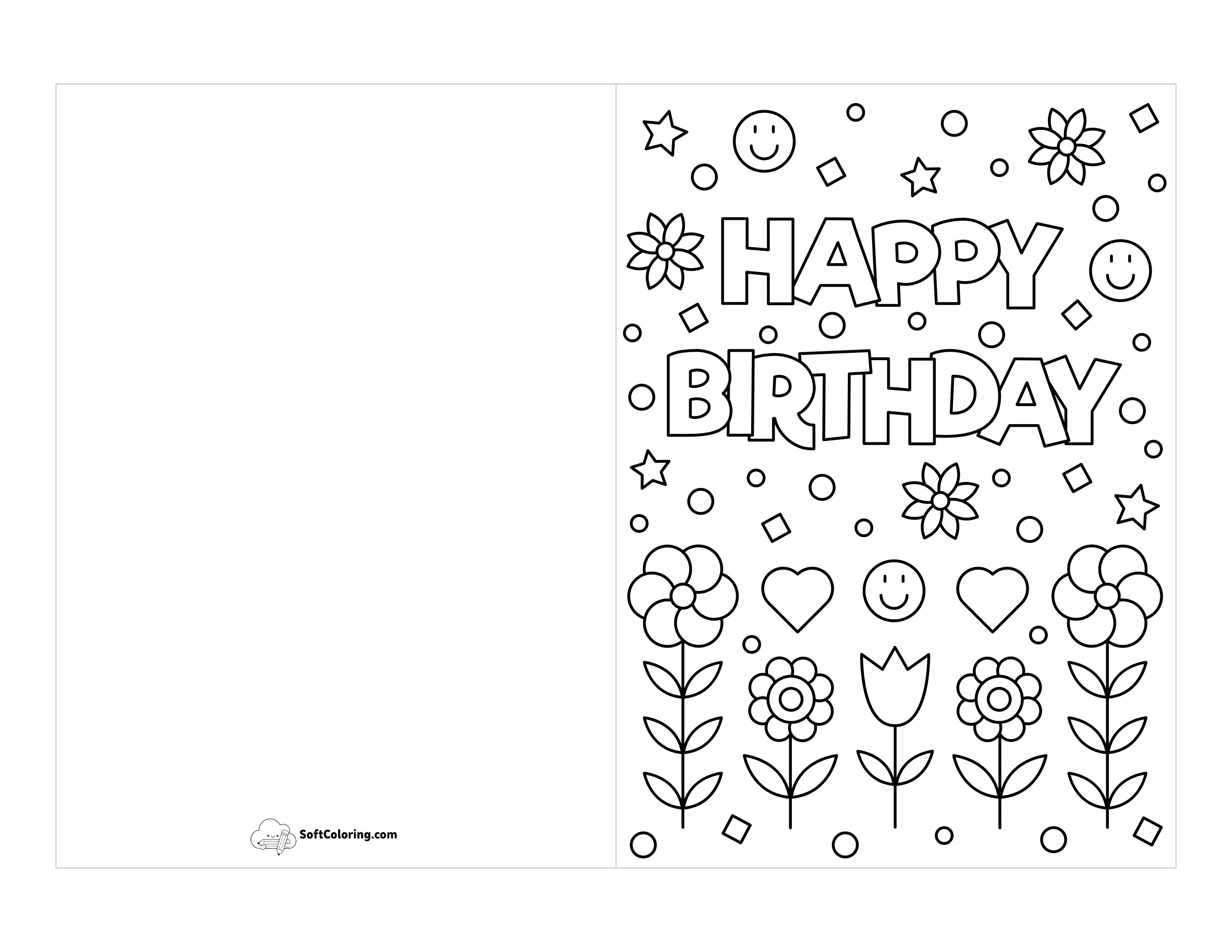 "Happy Birthday" Printable Birthday Card