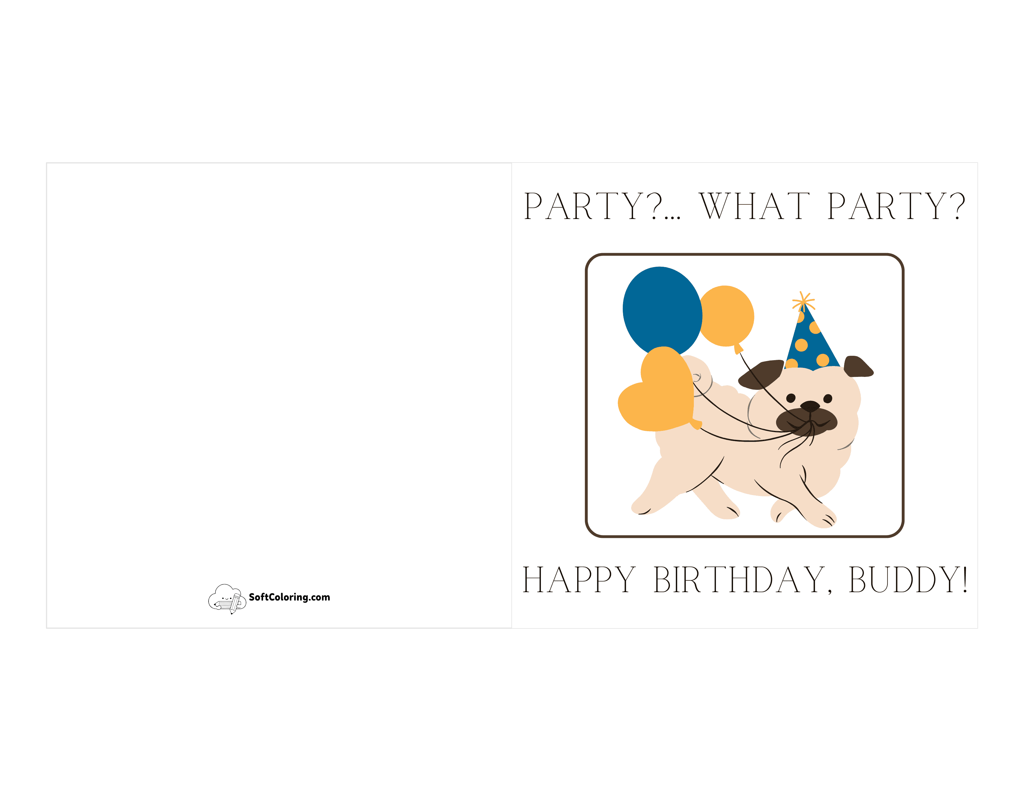 Birthday Surprise Printable Card