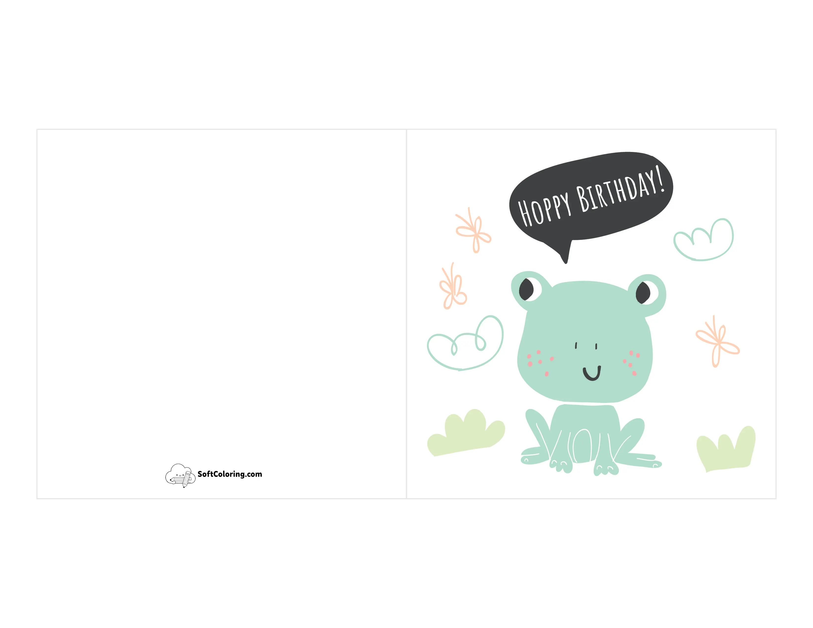 "Hoppy Birthday" Cute Card For Kids