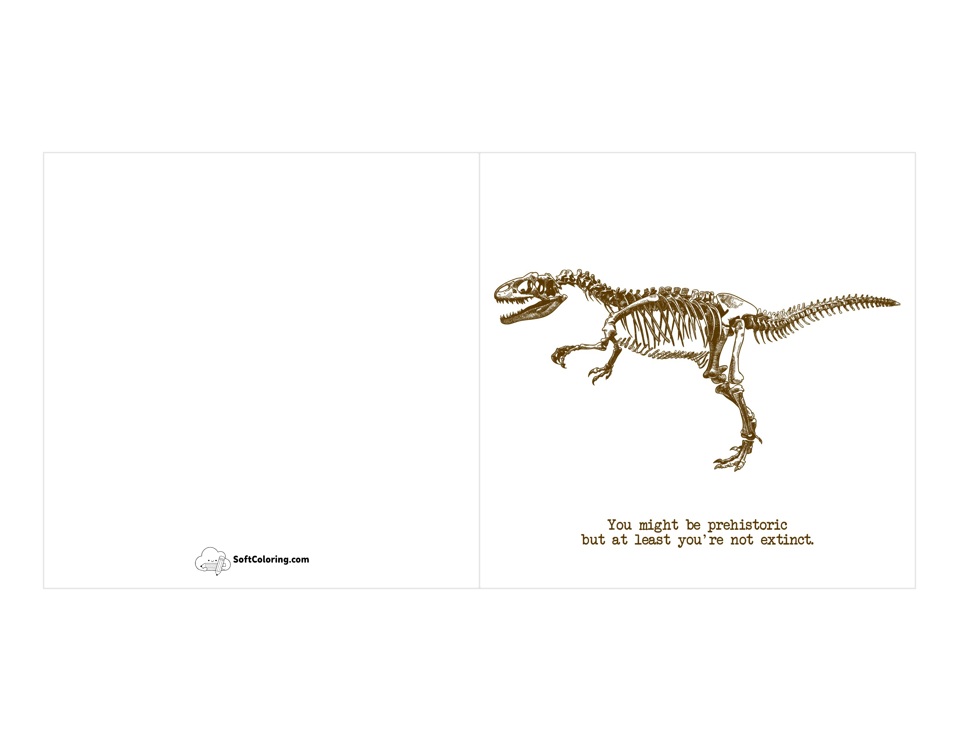 "Not Extinct" Funny Bday Card Template