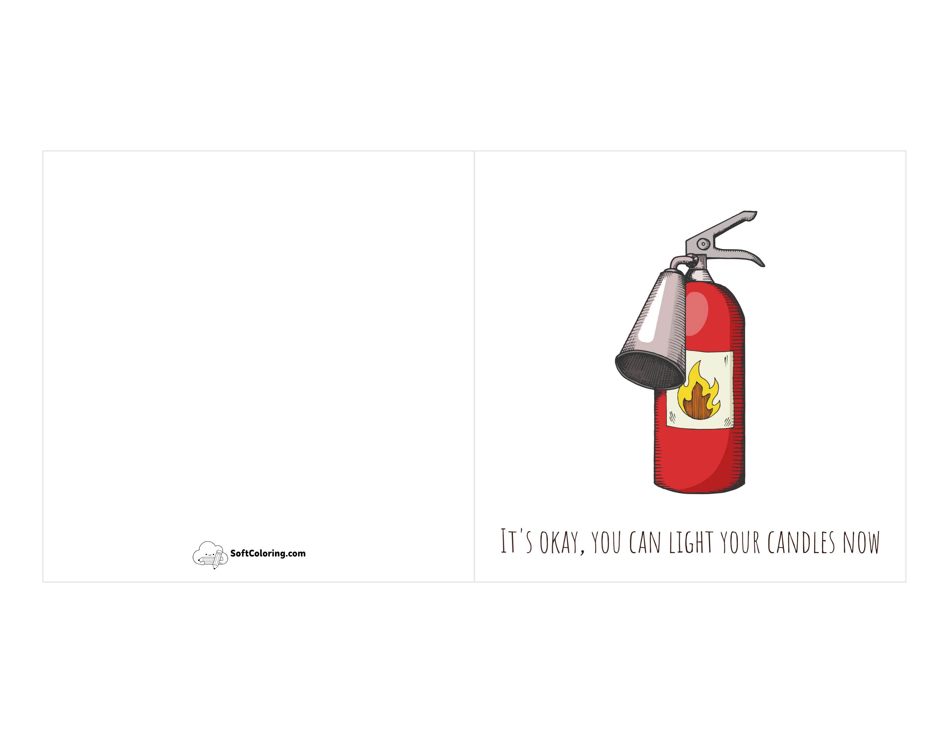 "Light Your Candles" Funny Birthday Card