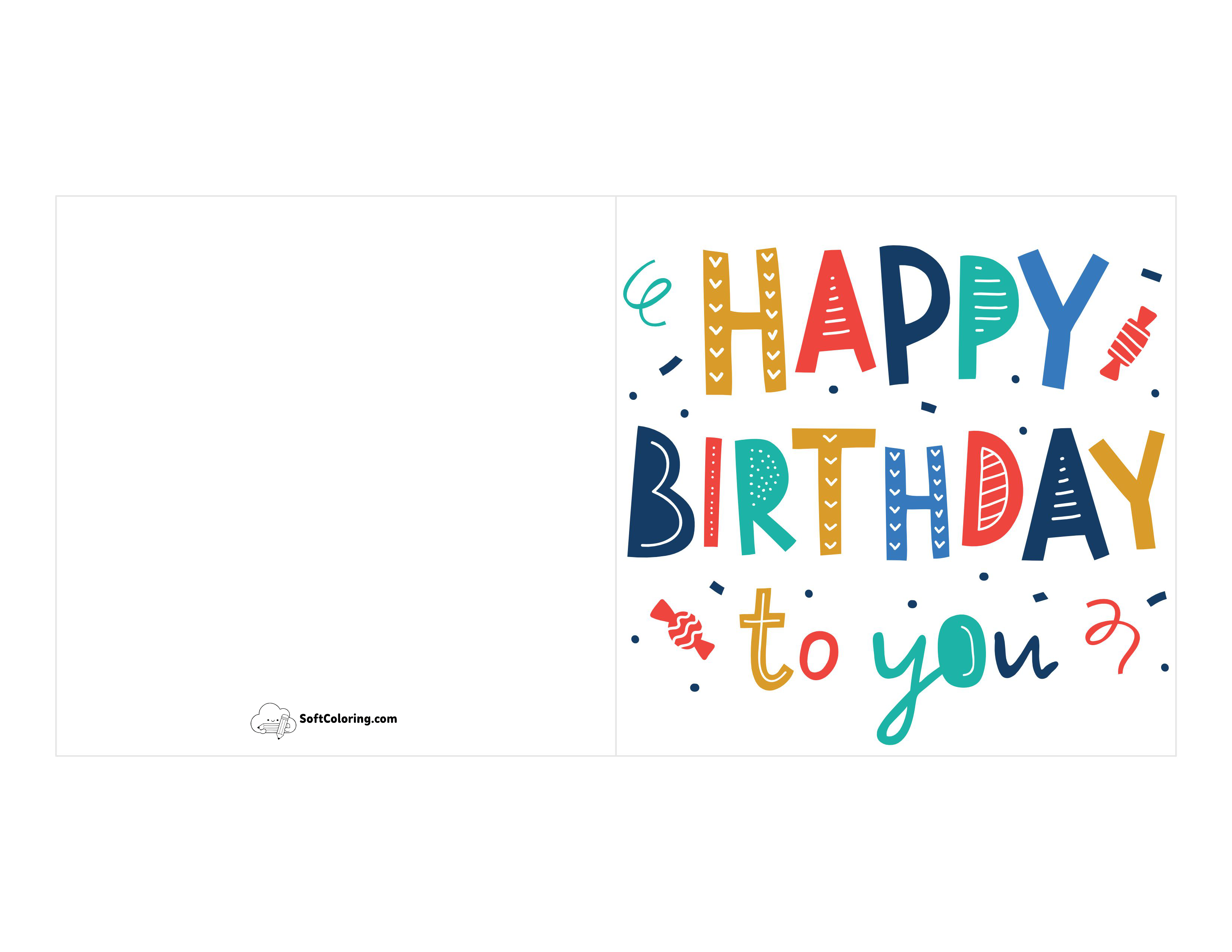 "Happy Birthday To You" Free Birthday Card