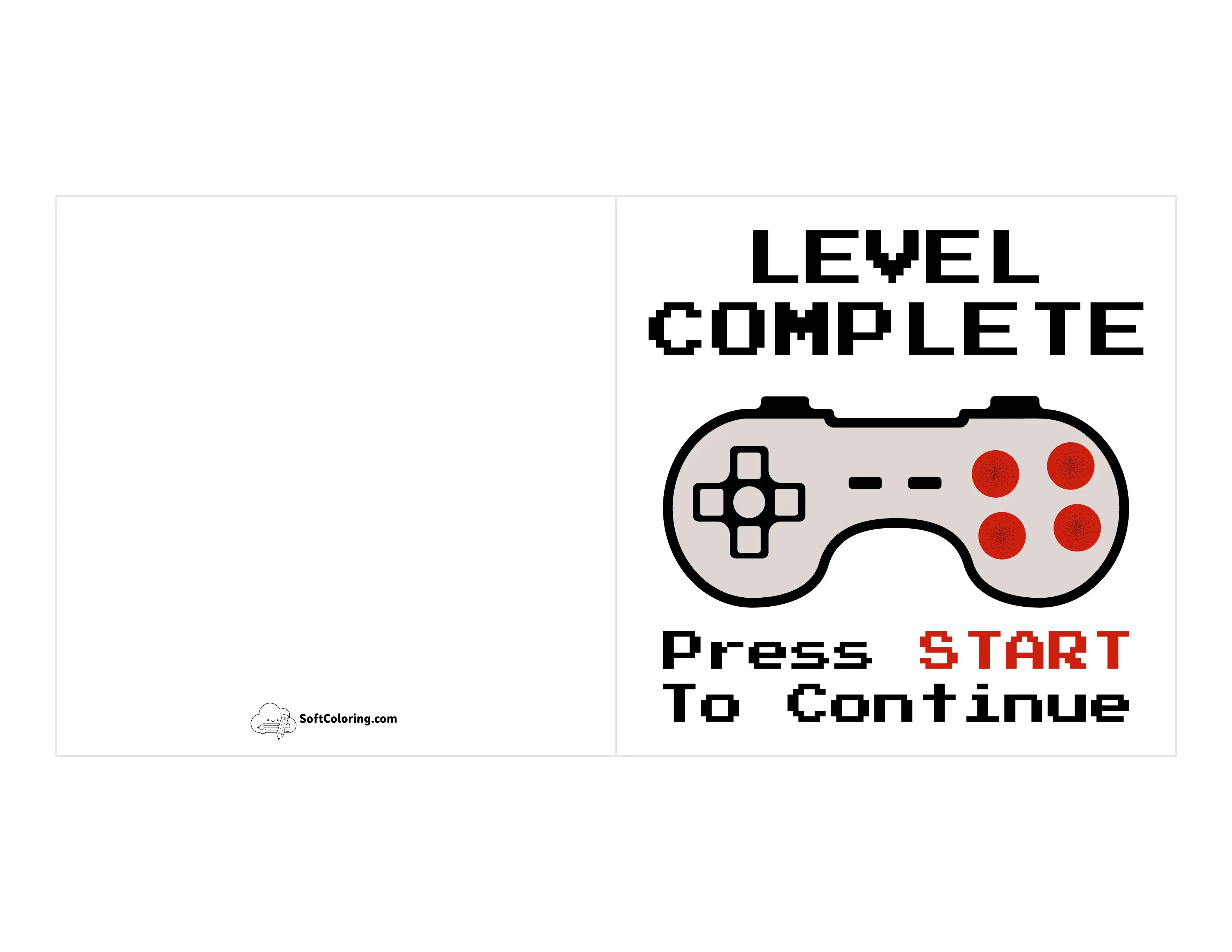 "Level Complete" Birthday Card For Boys