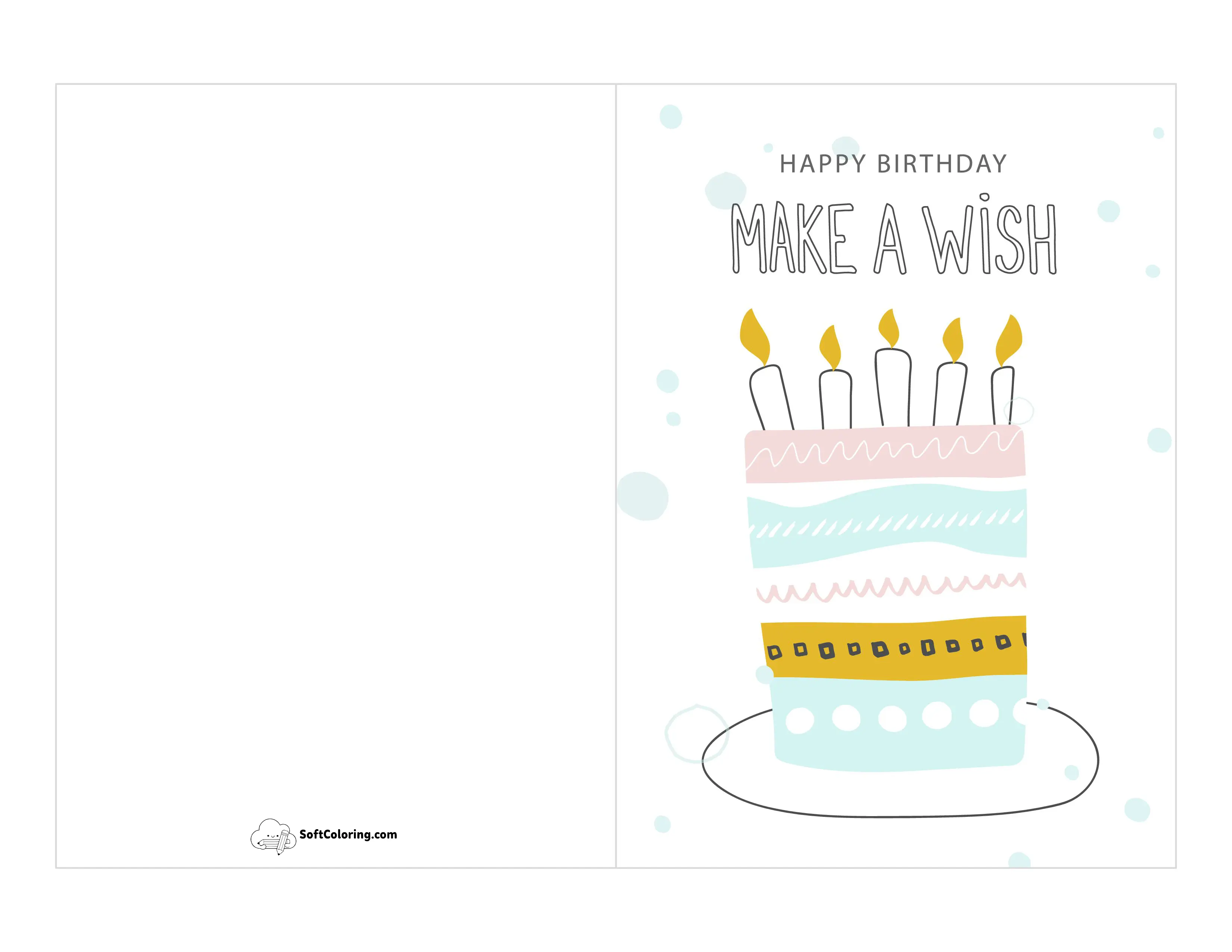 "Make A Wish" Printable Birthday Card