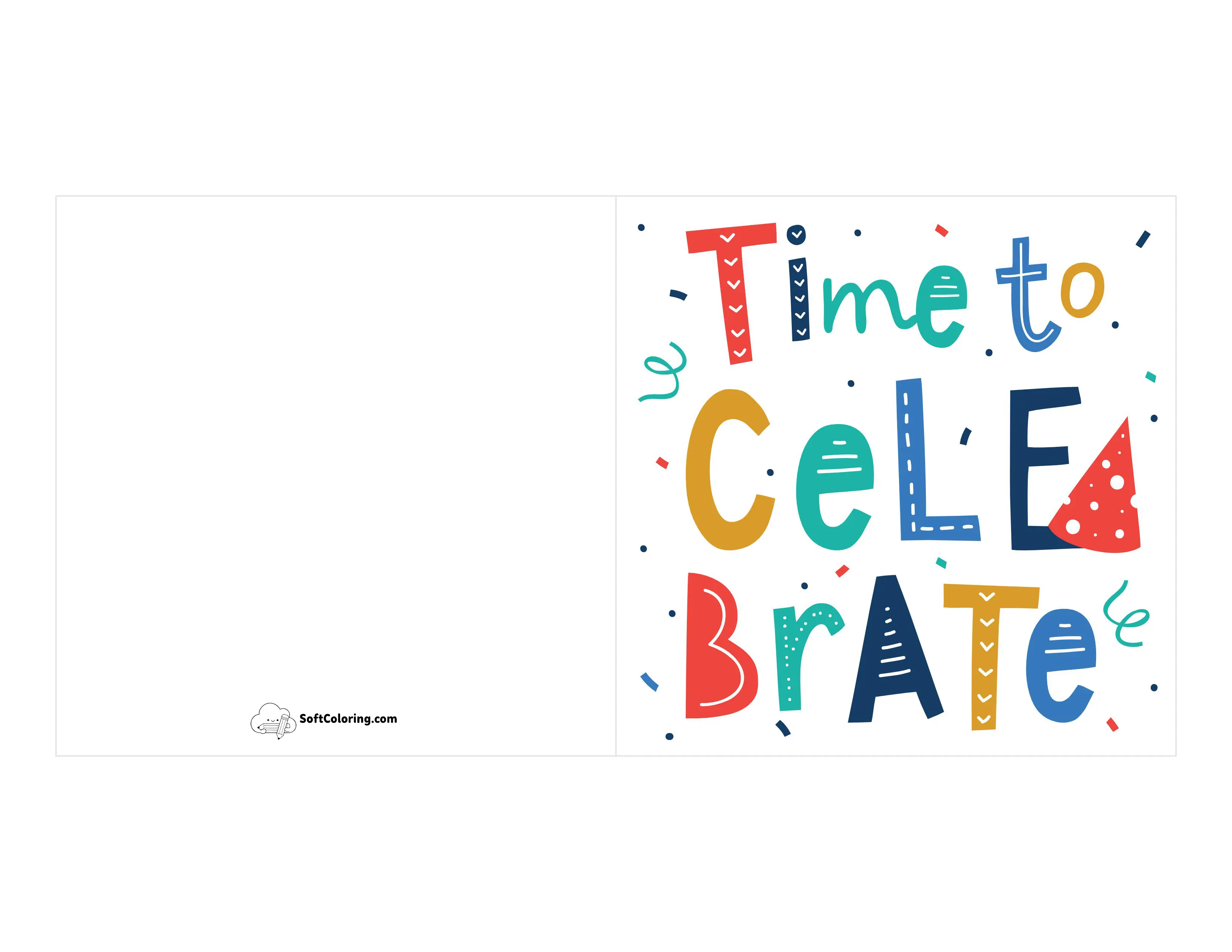 "Celebrate" Party Birthday Card For Him