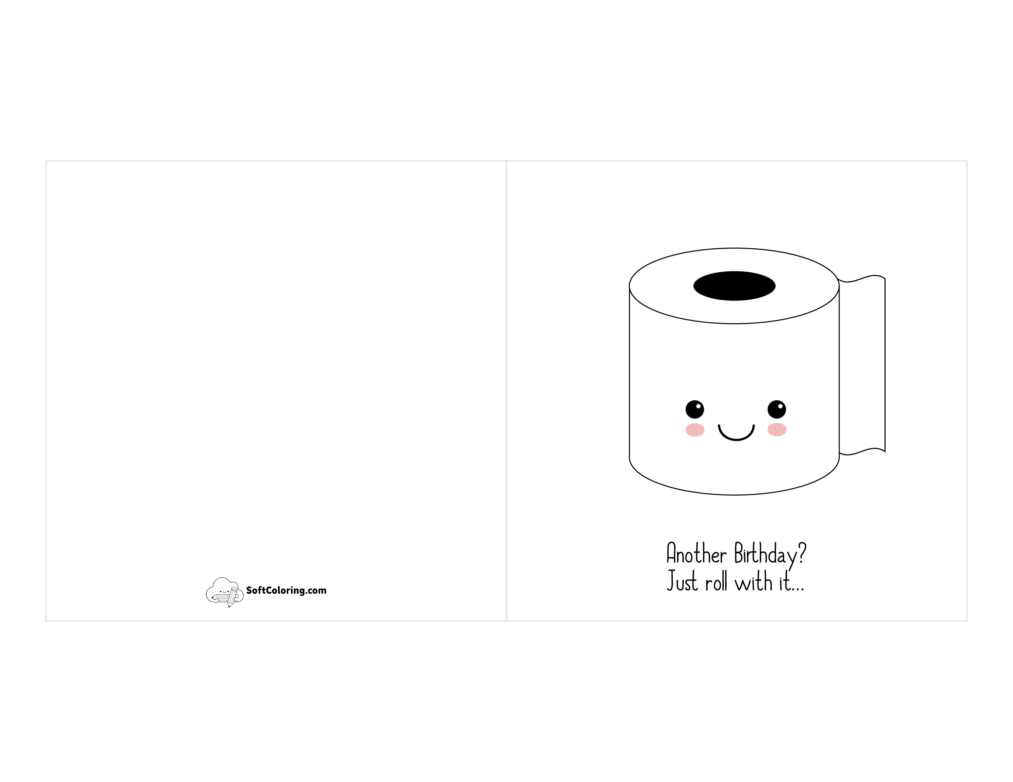 "Just Roll With It" Funny Birthday Card