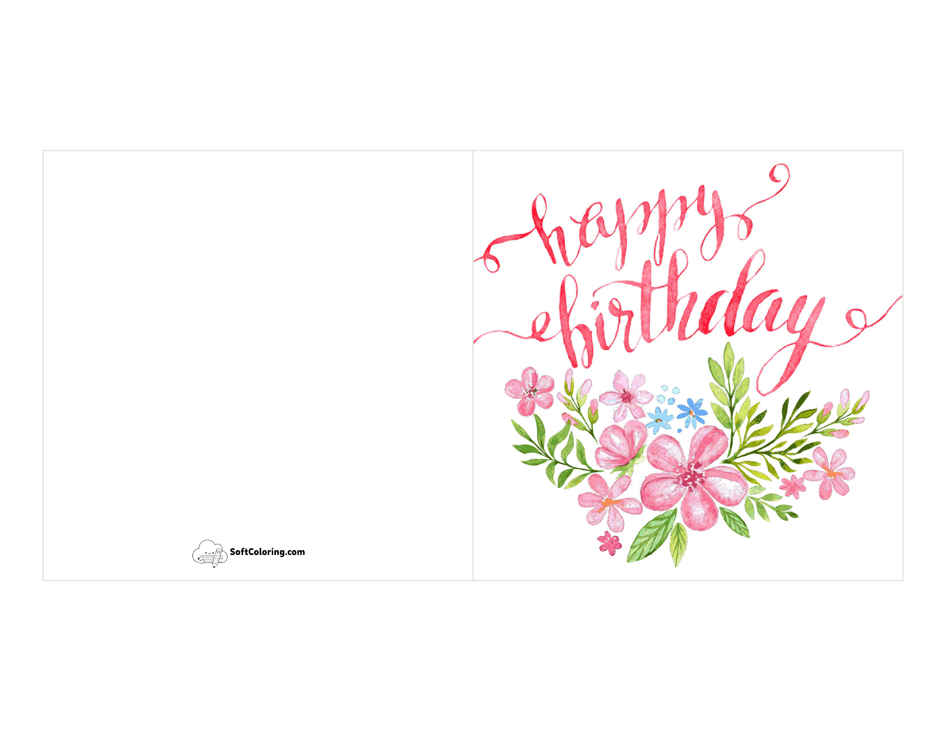 "Happy Birthday" Flowers Card For Mom