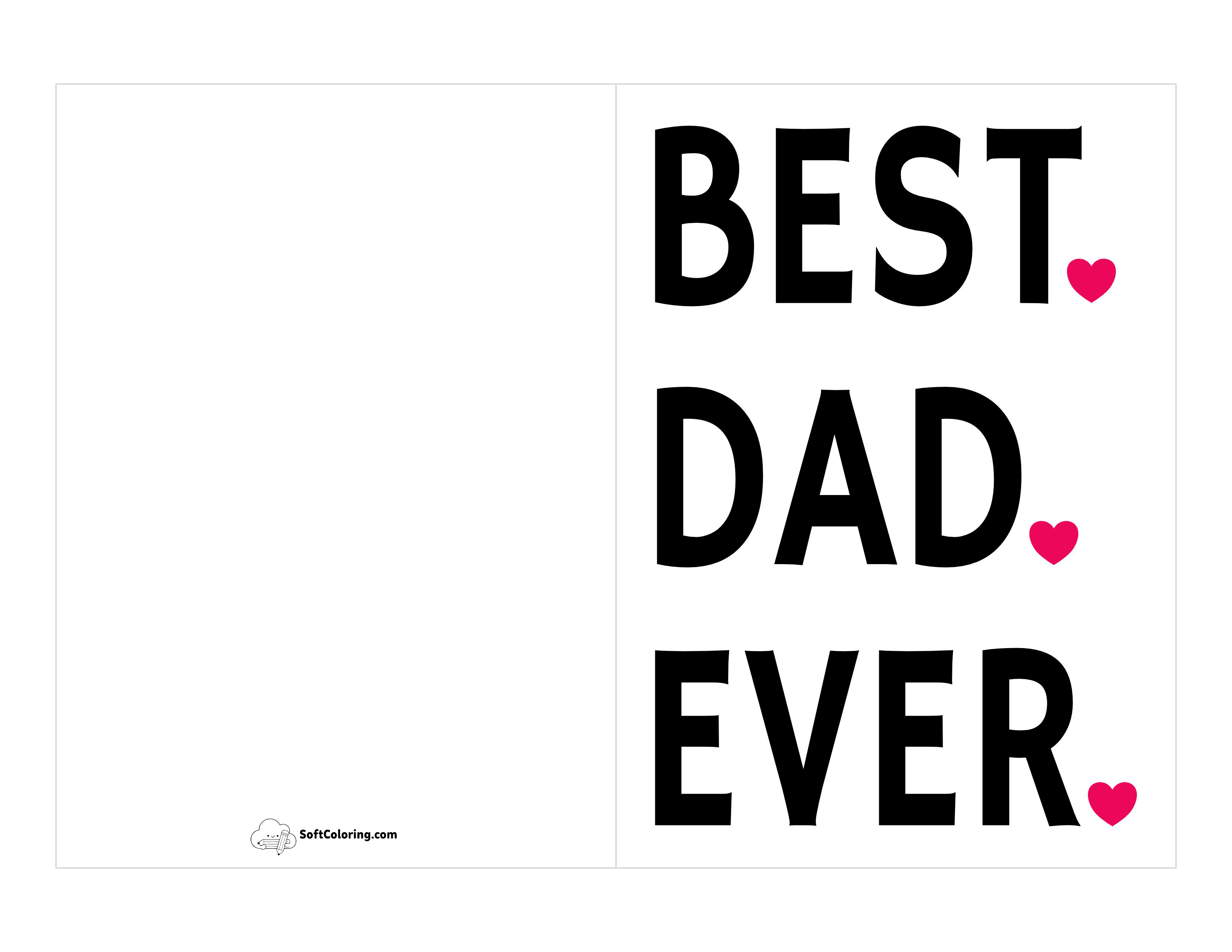 "Best Dad Ever" Hearts Card