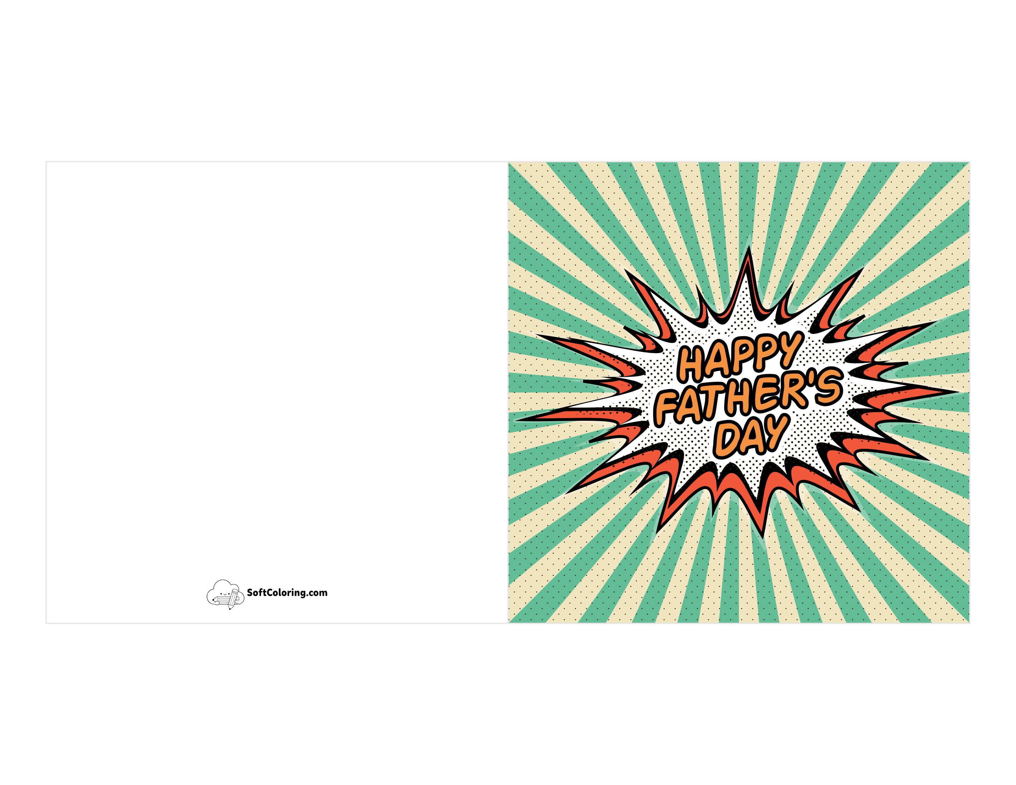 "Happy Father's Day" Cartoon Card For Dad