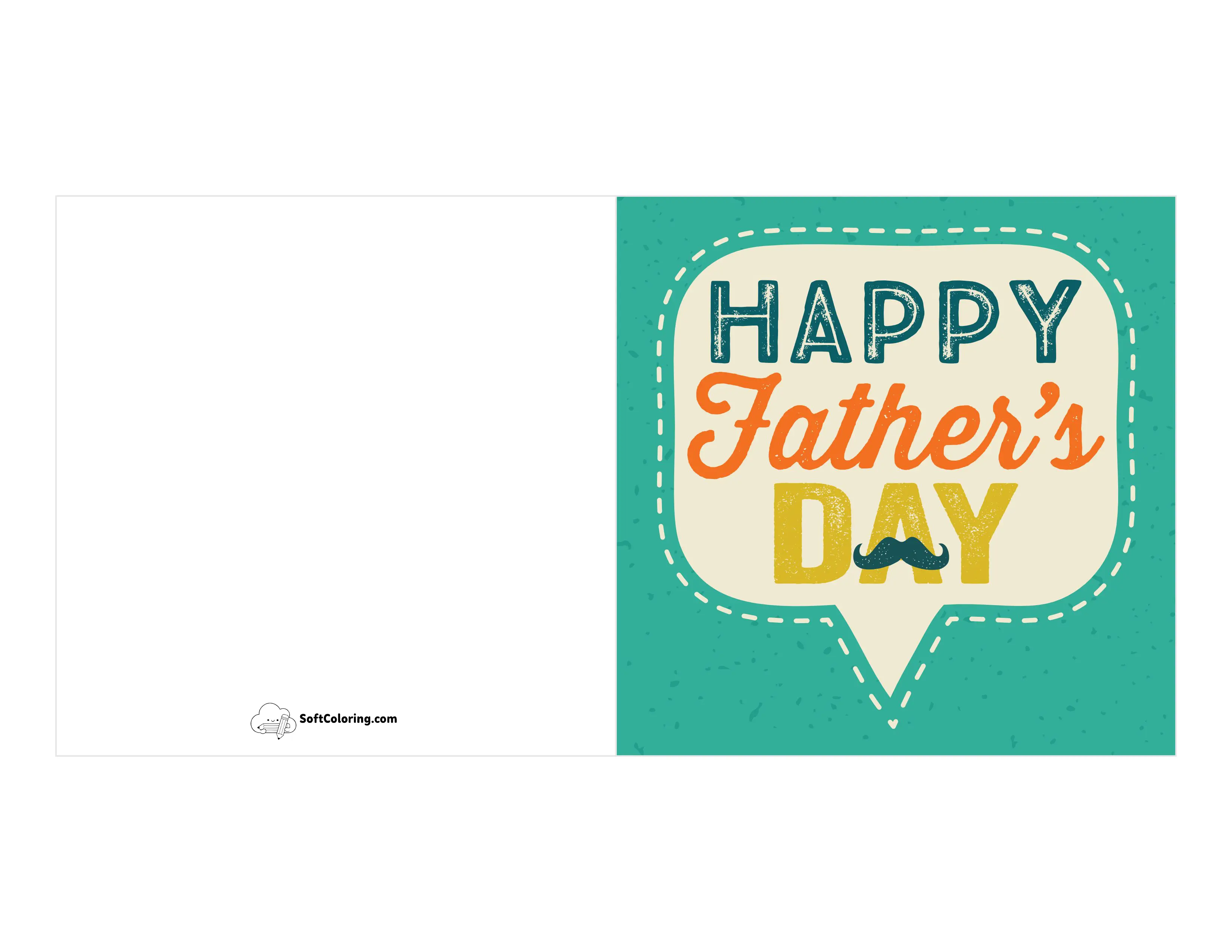 "Happy Father's Day" Card To Print