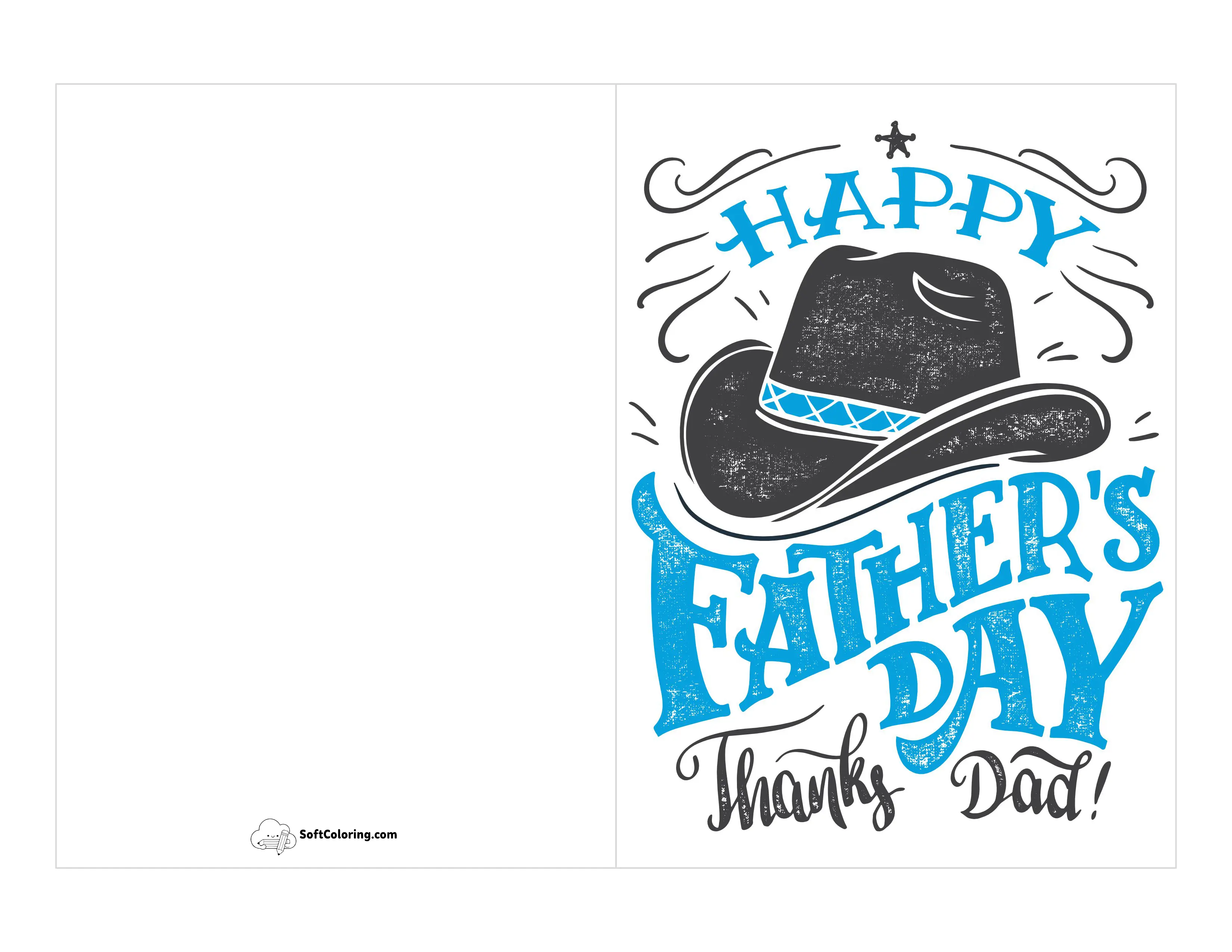 "Thanks Dad!" Printable Card Template