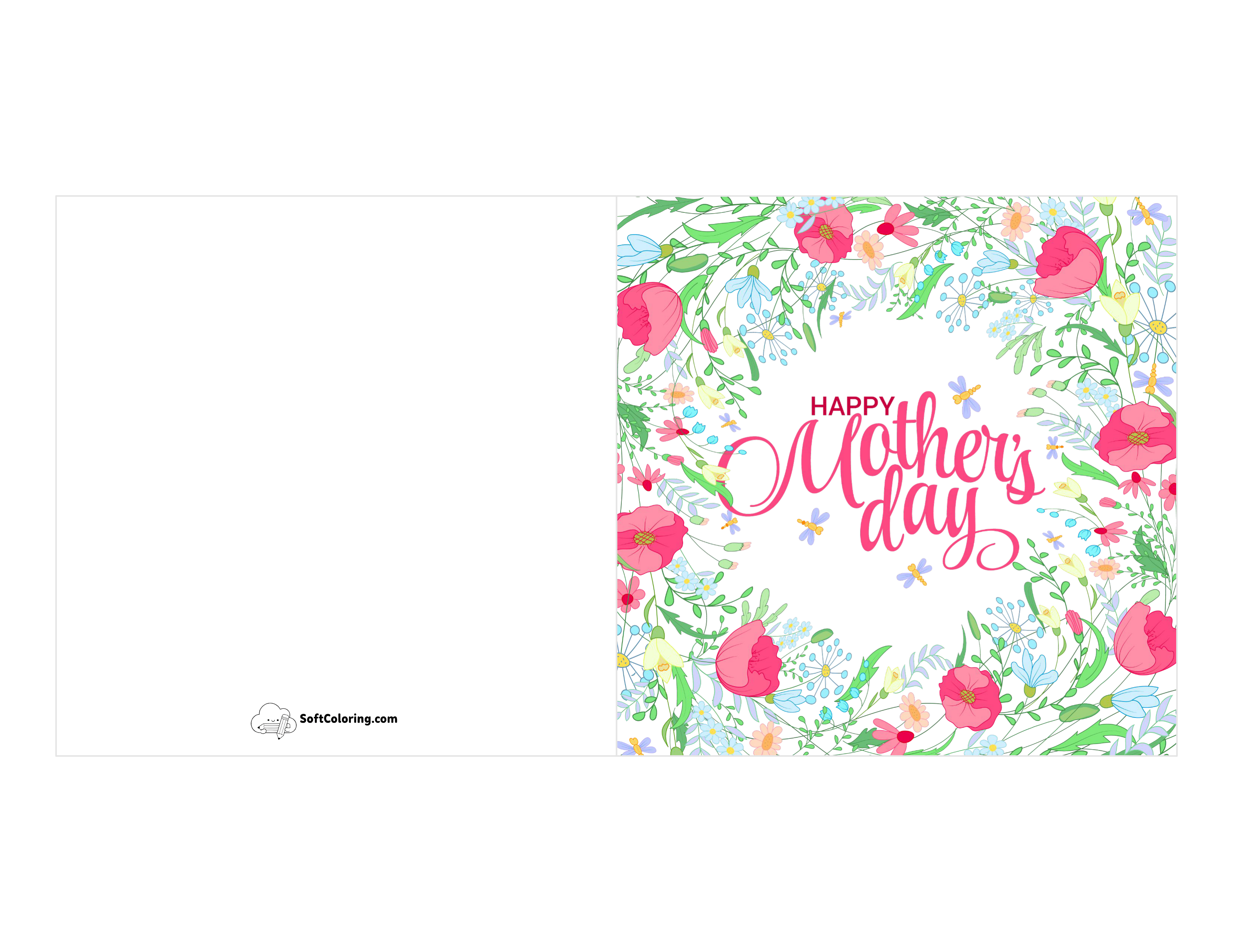 Printable Mother's Day Card With Flowers