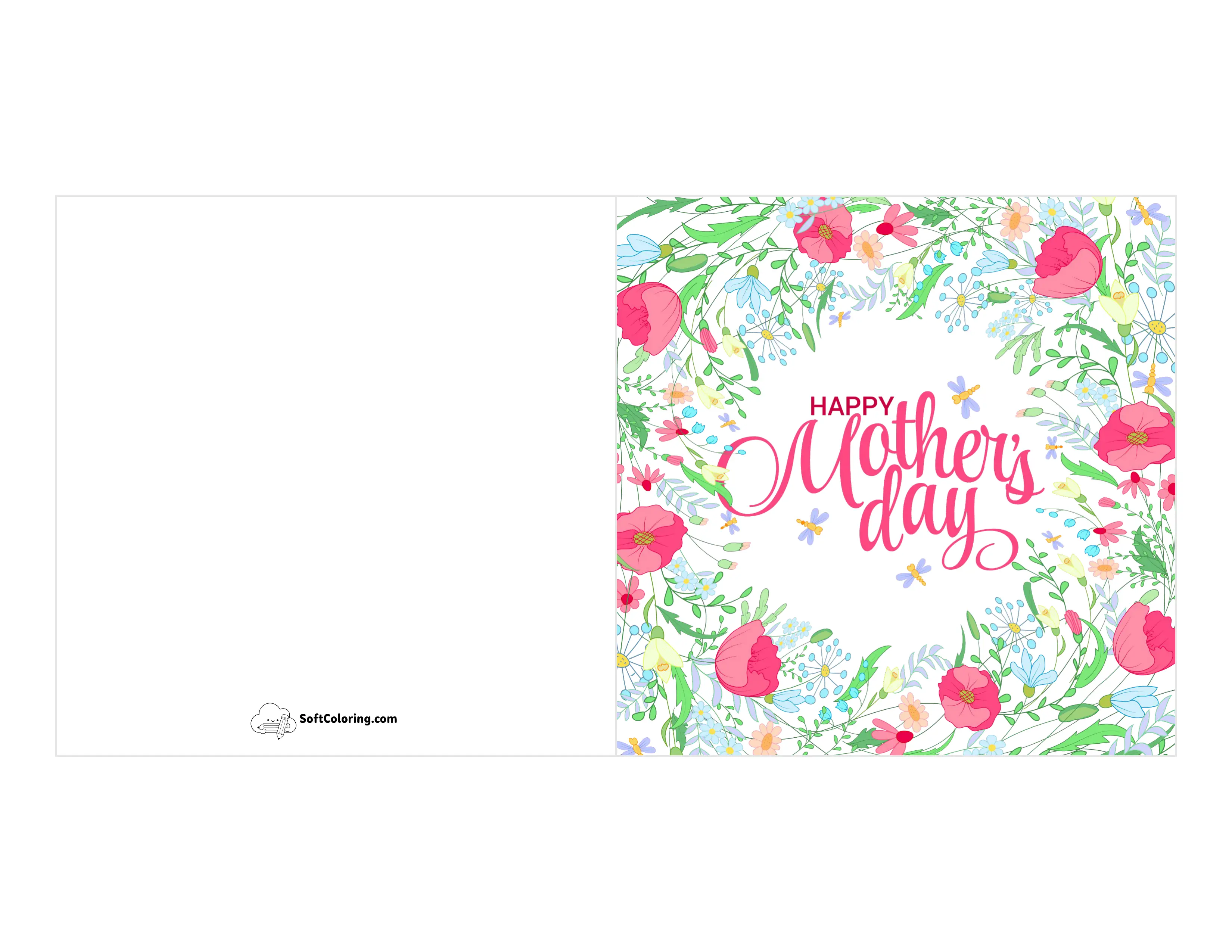 Printable Mother's Day Card With Flowers