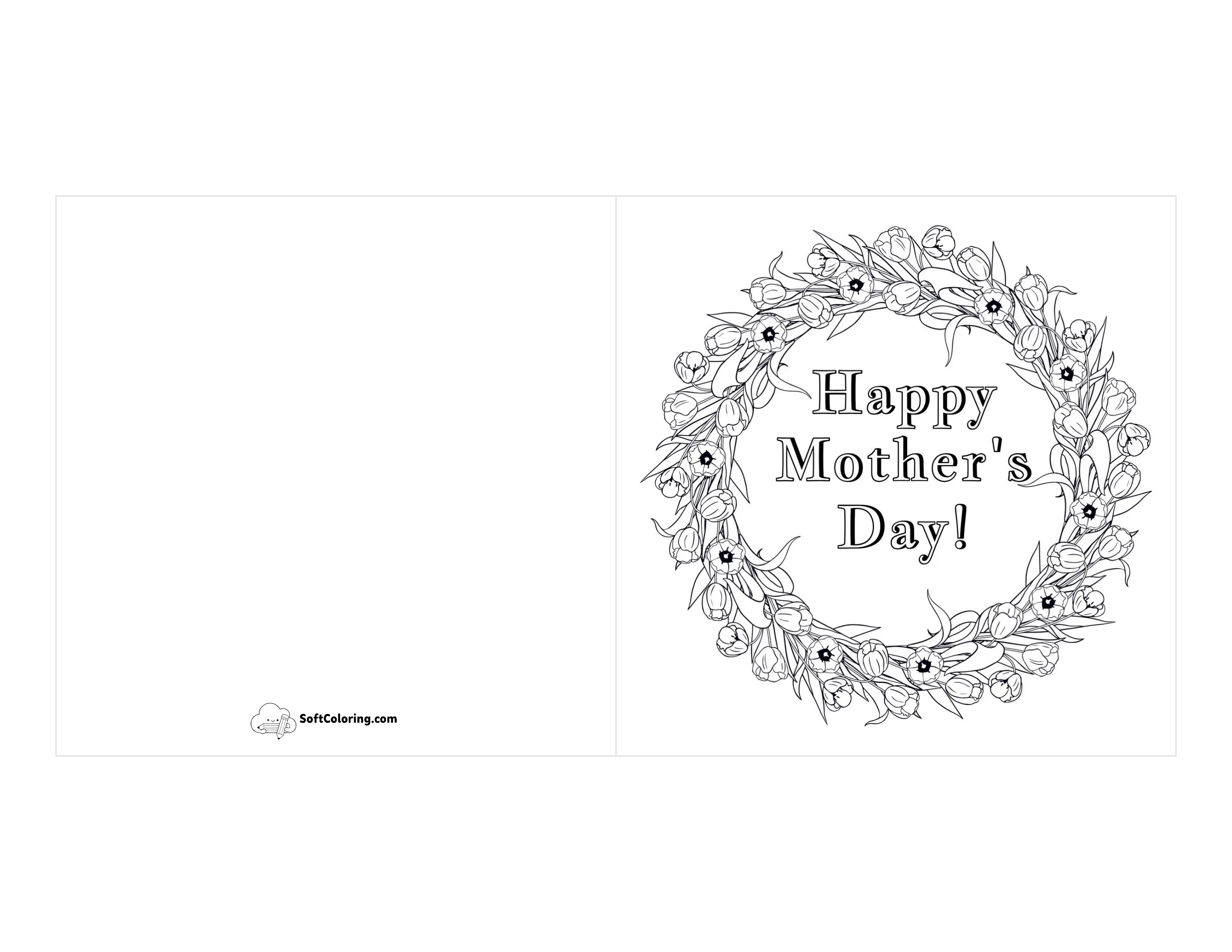 Spring Wreath Card For Mom