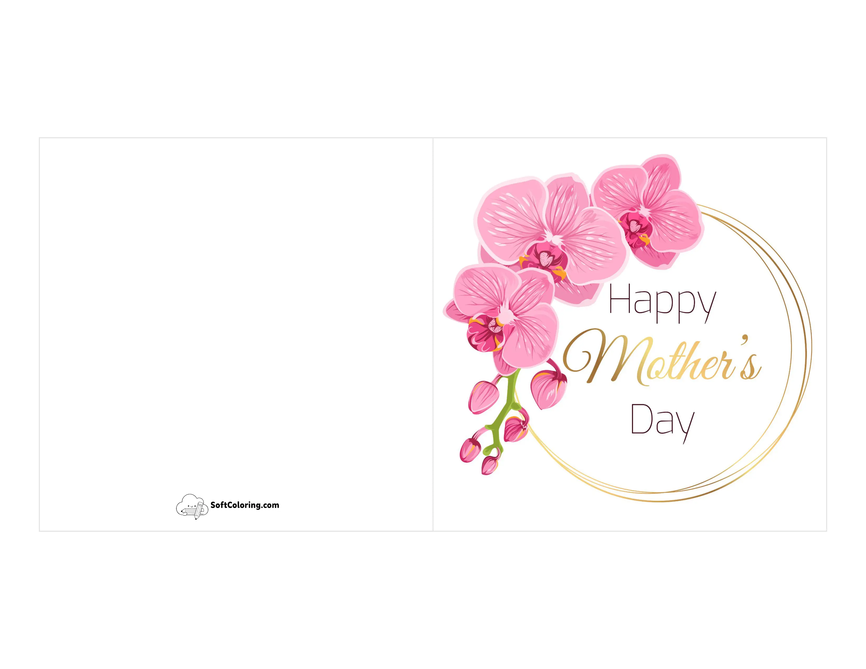 Pink Orchid Card For Mom