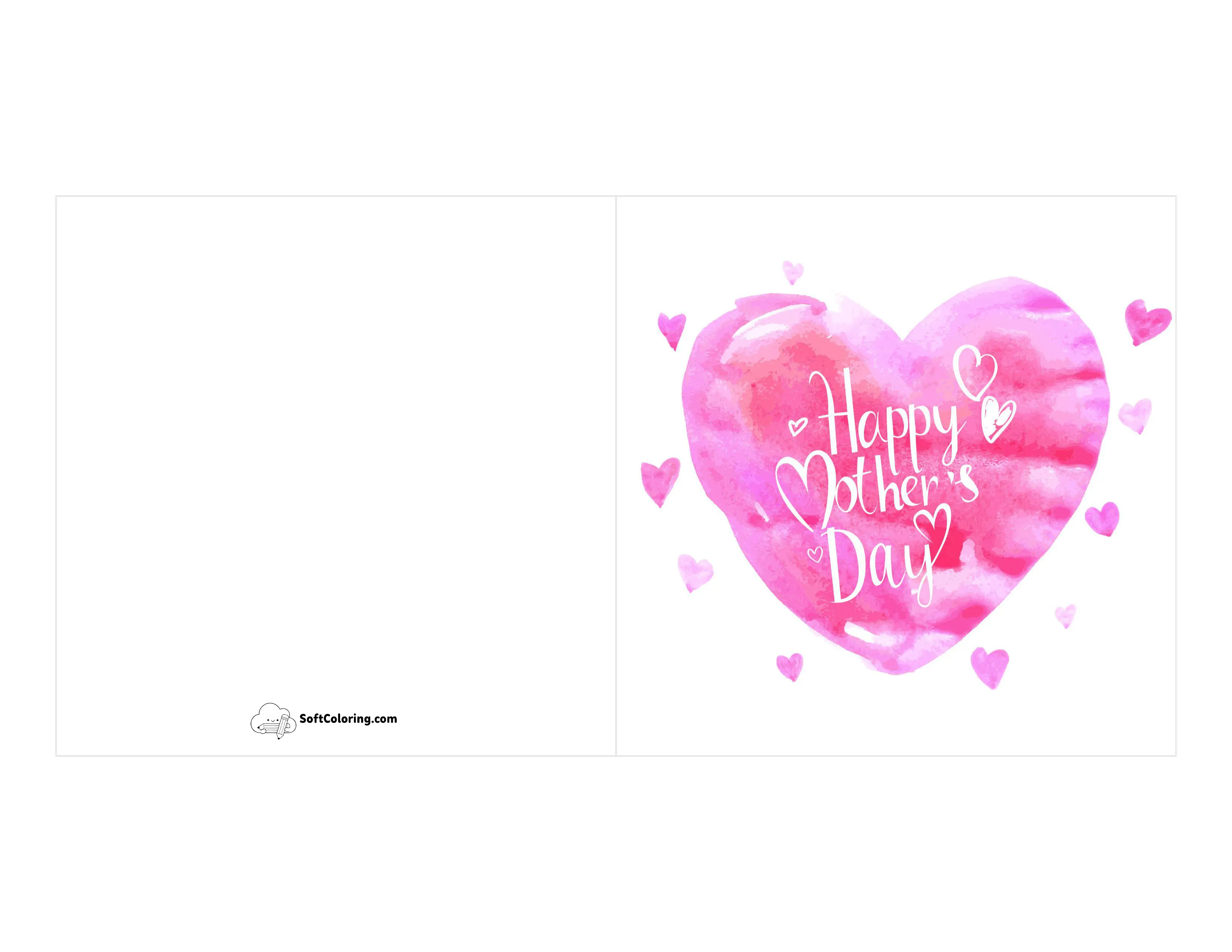 Pink Mother's Day Hearts Card