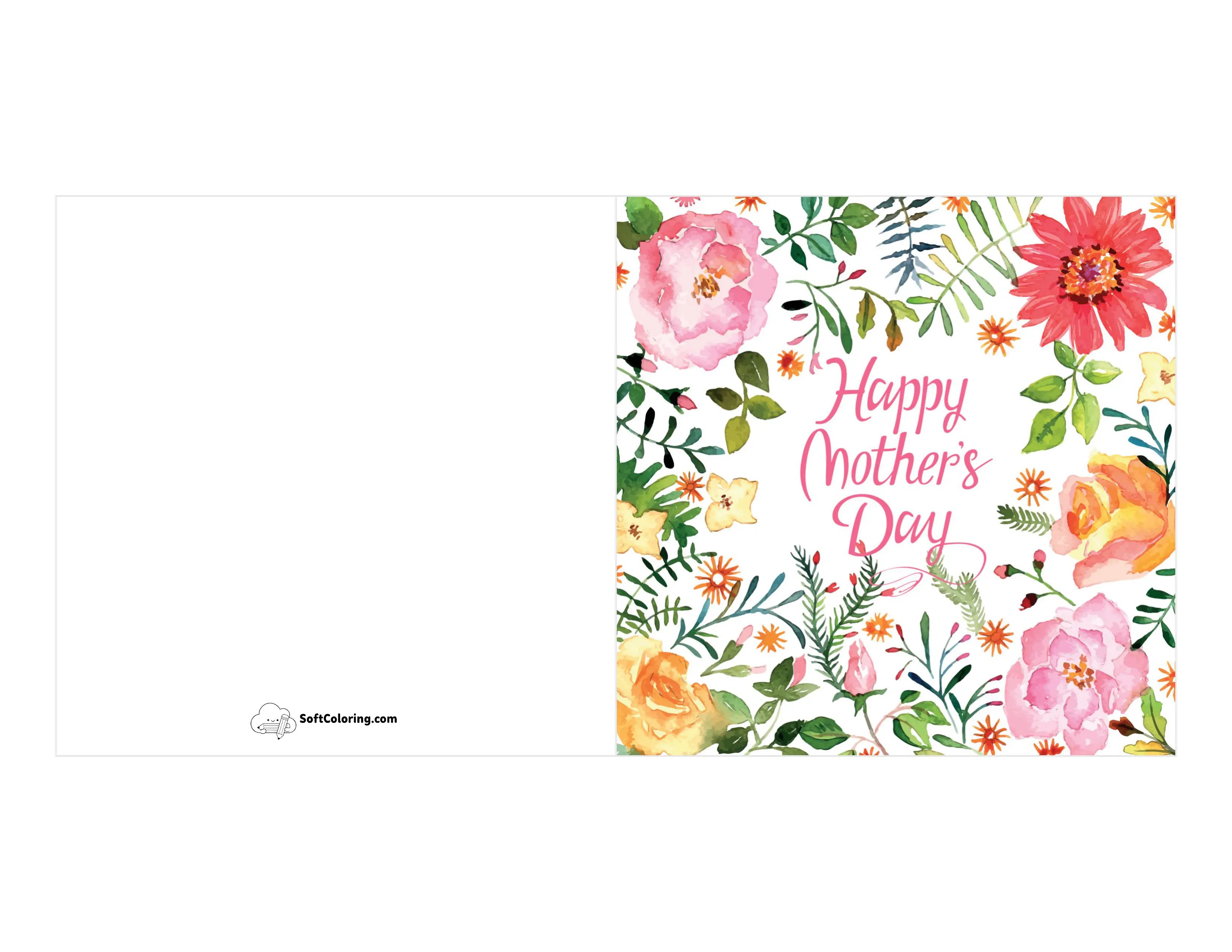 Watercolor Floral Mother's Day Card