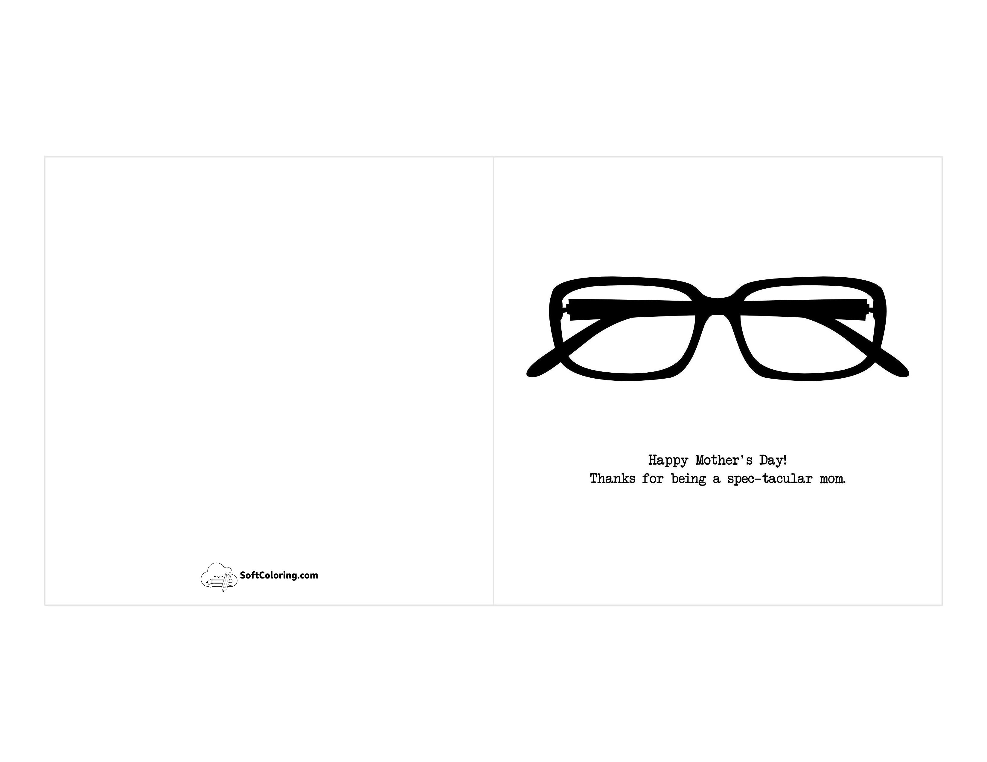 "Spec-Tacular Mom" Funny Card To Print