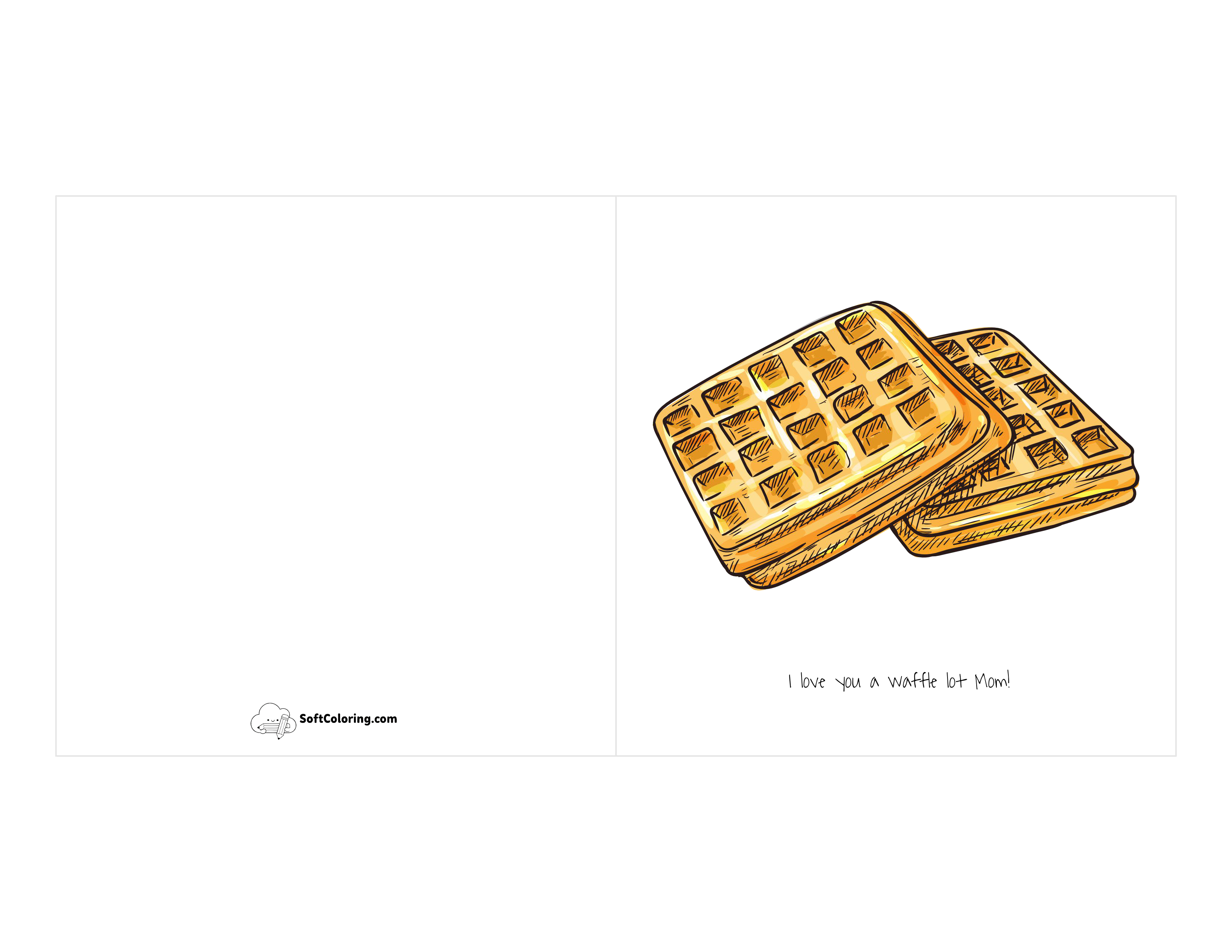 "I Love You A Waffle Lot" Funny Card