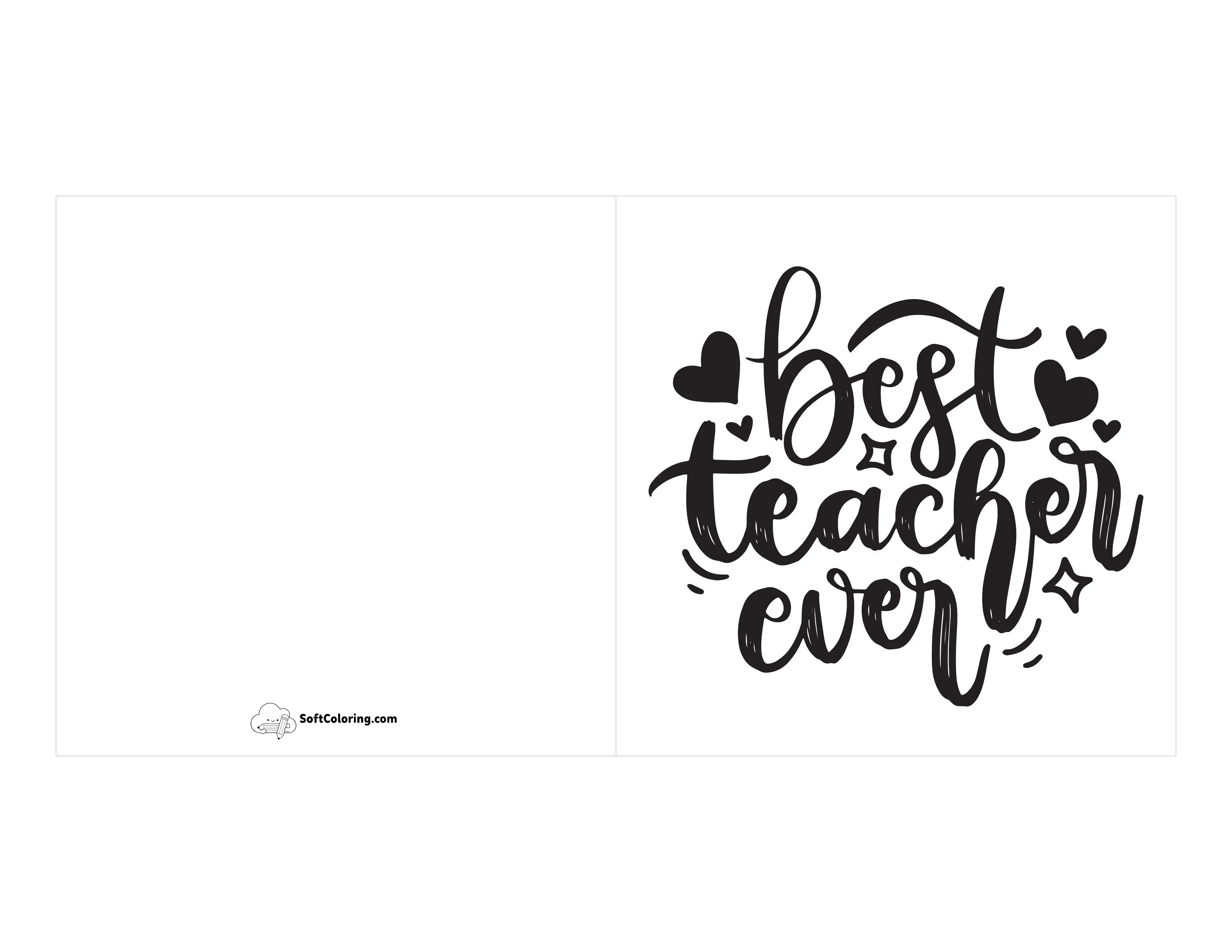 "Best Teacher Ever" Free Printable Teacher Card