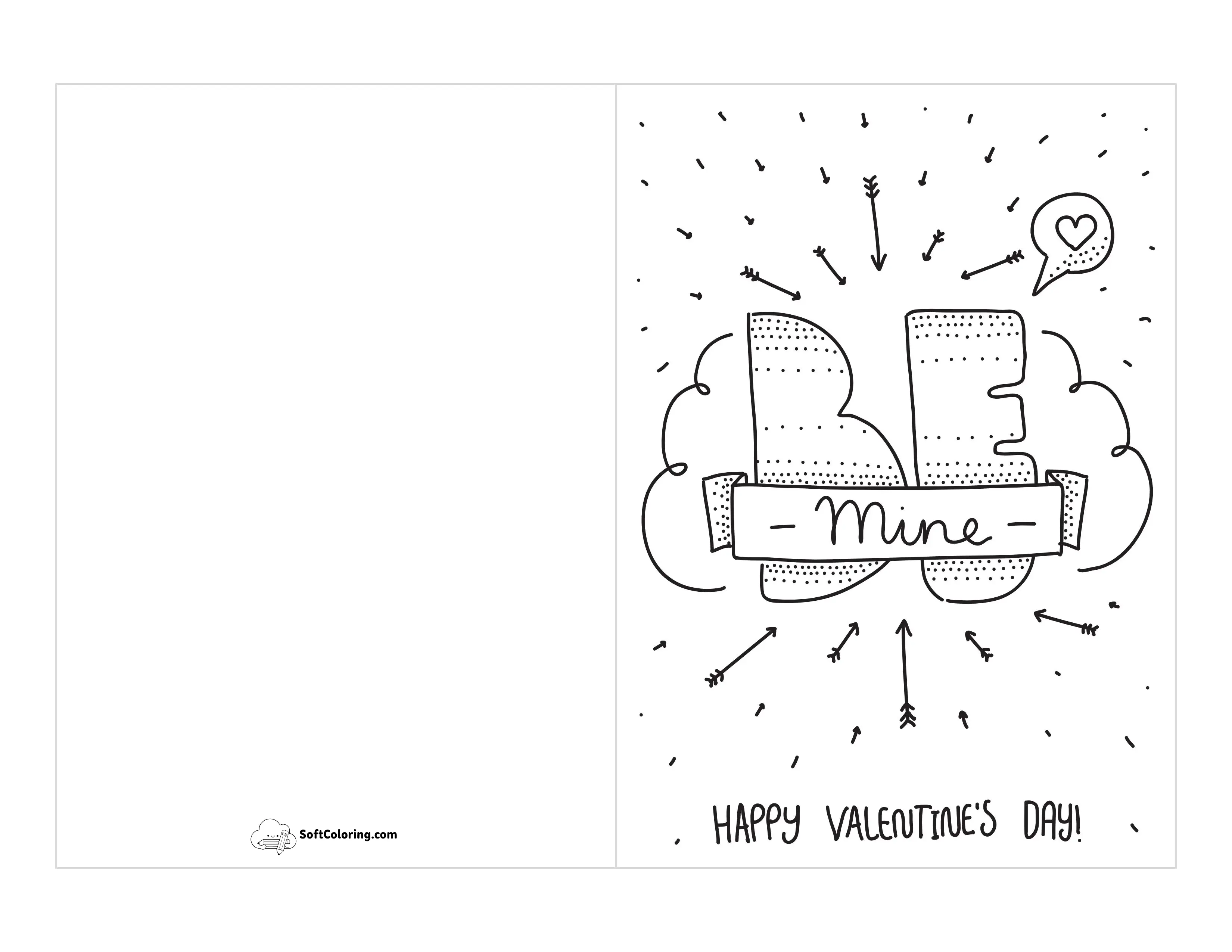 "Be Mine" Printable Valentine's Day Card