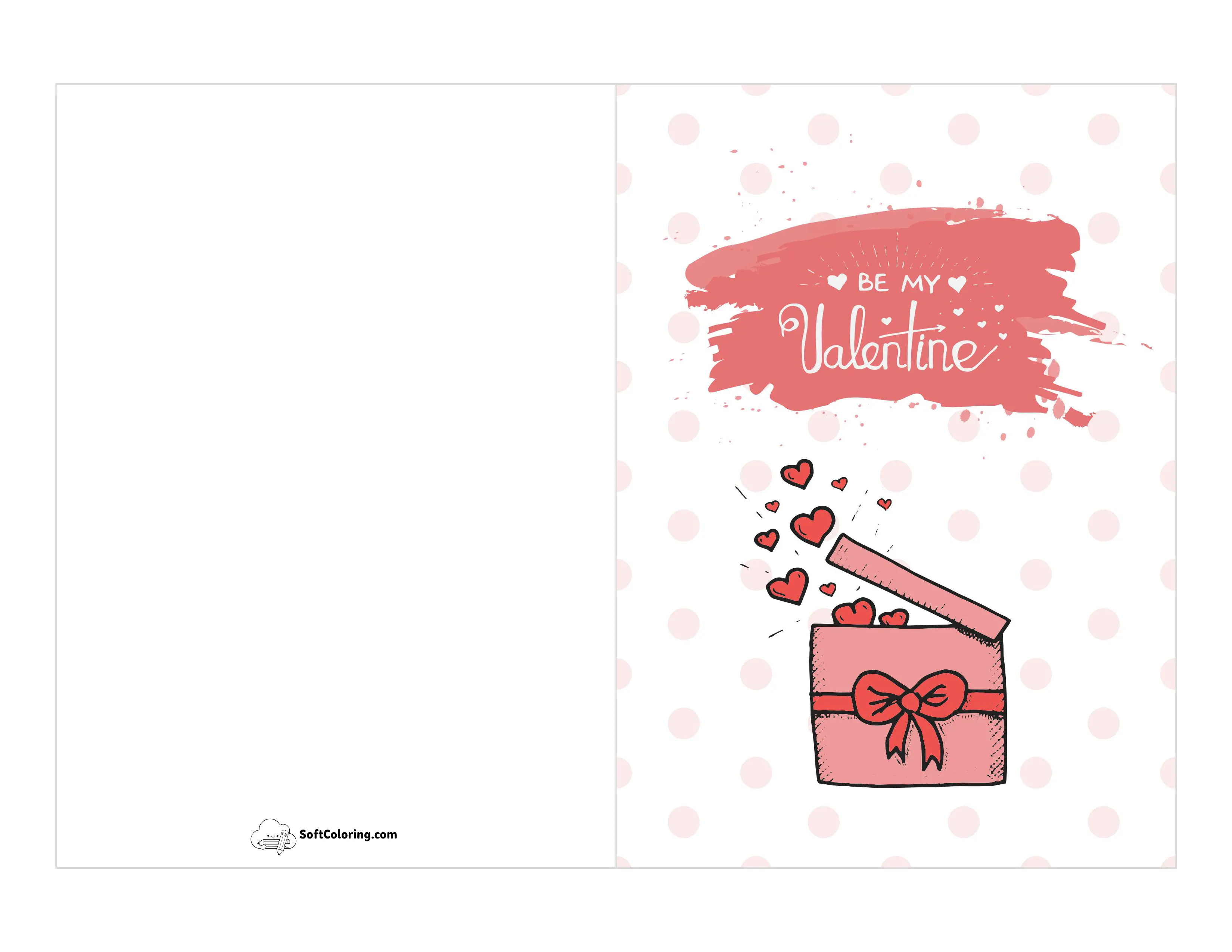 "Be My Valentine" Box Of Hearts Gift Card