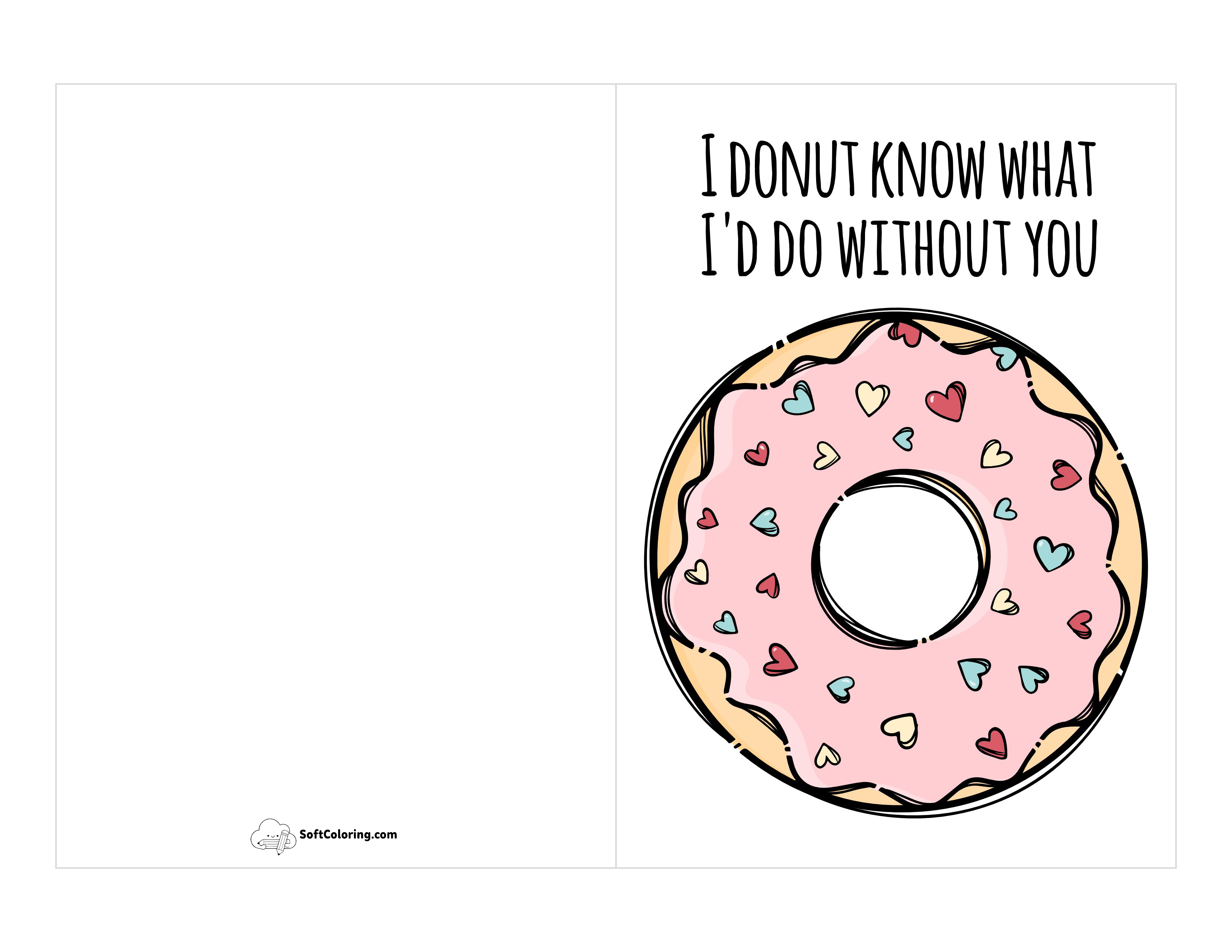 "I Donut Know What I'd Do" Valentine