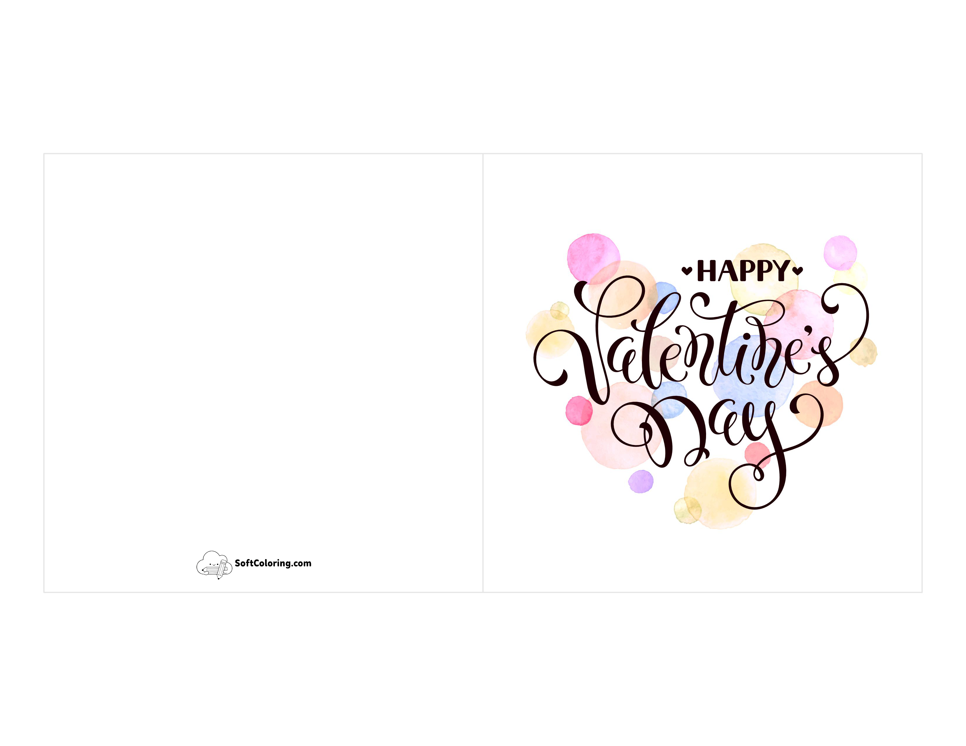 "Happy Valentine's Day" Watercolor Card
