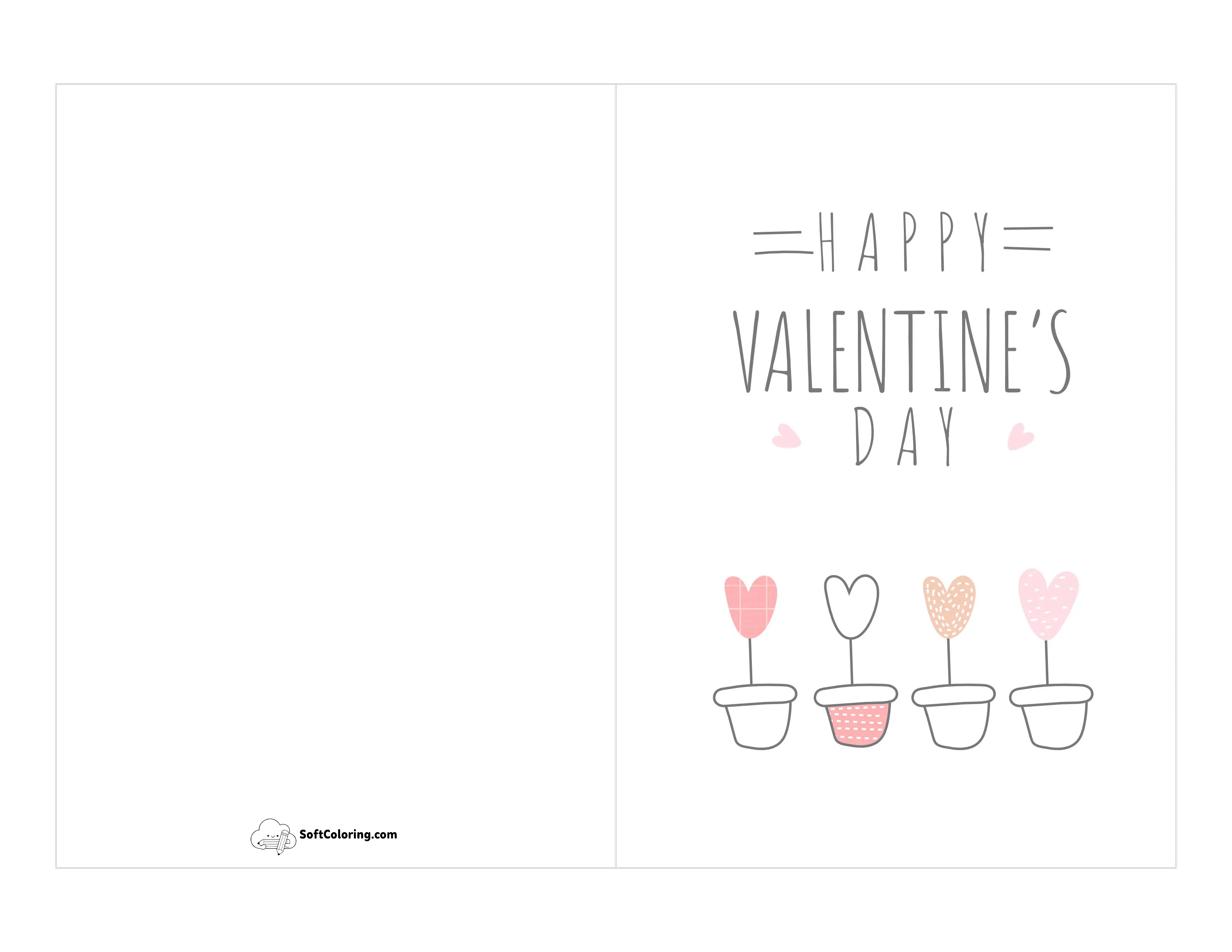 "Happy Valentine's Day" Printable Card