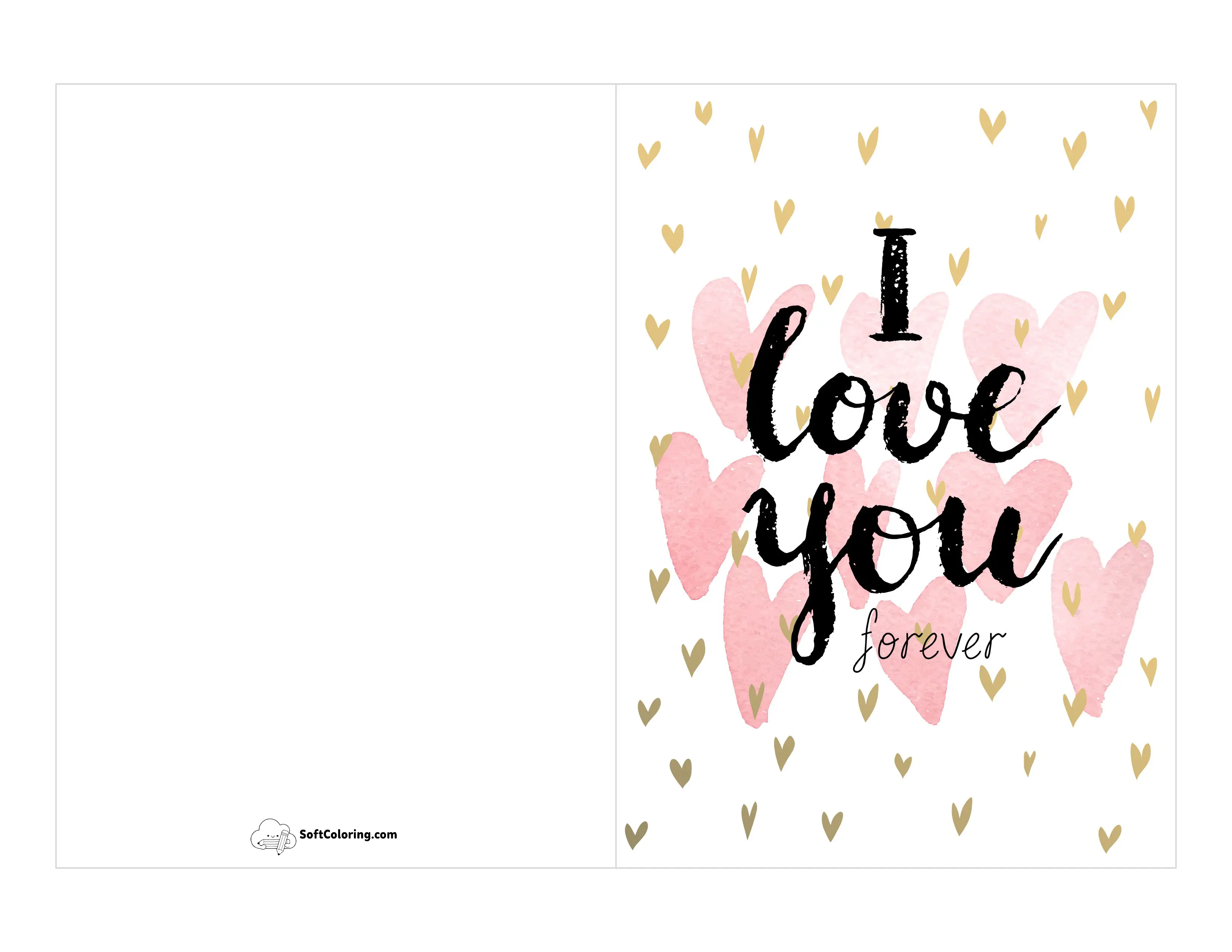 "I Love You Forever" Printable Valentine Card